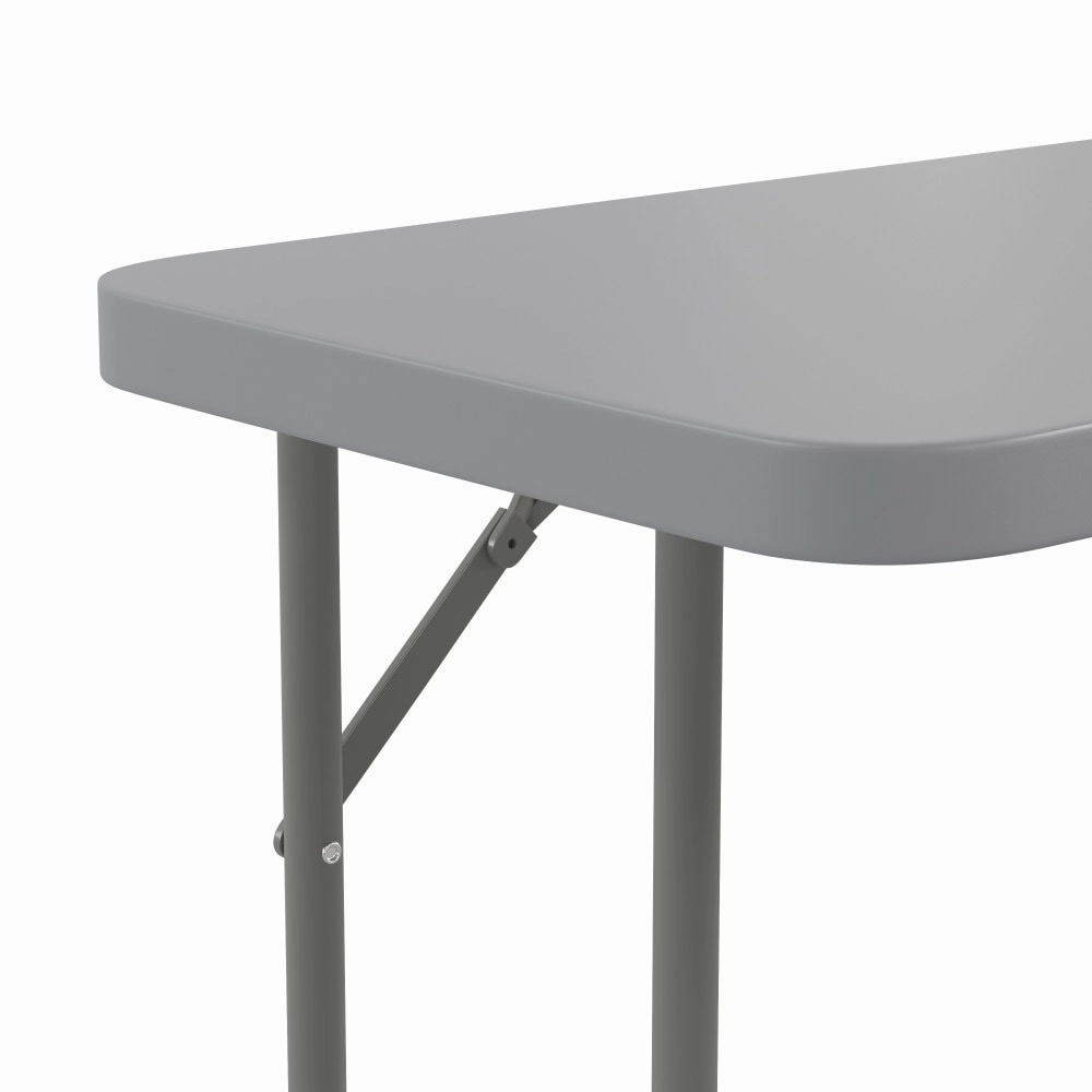 6-Foot Rectangular Granite White Plastic Folding Training Table