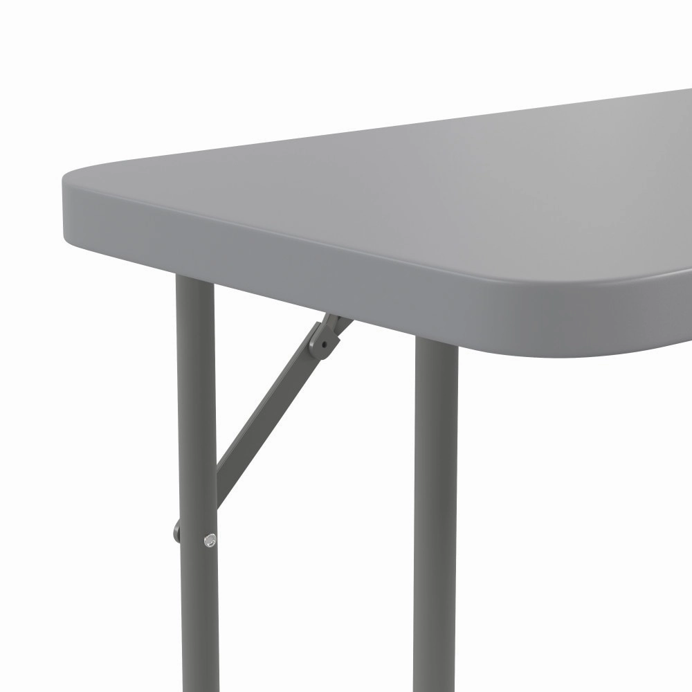 6-Foot Rectangular Granite White Plastic Folding Training Table