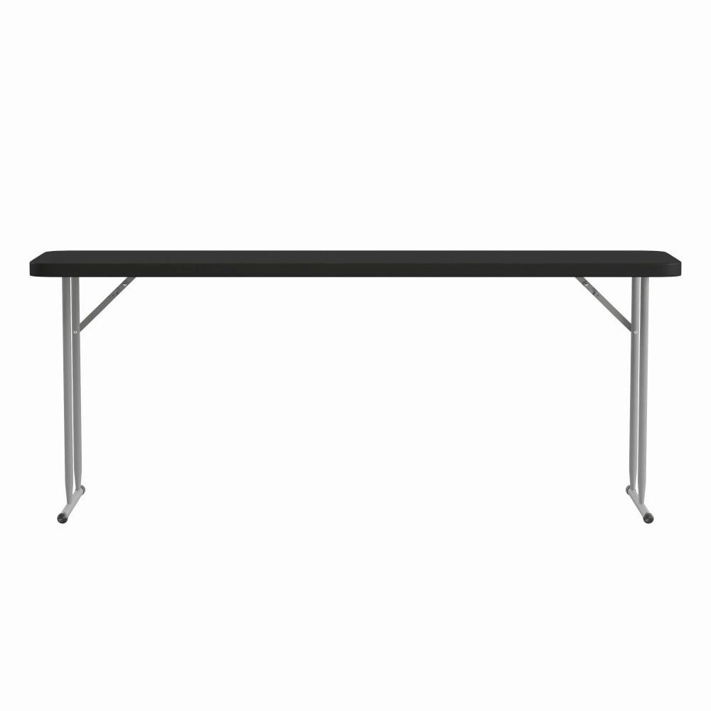 6-Foot Rectangular Granite White Plastic Folding Training Table