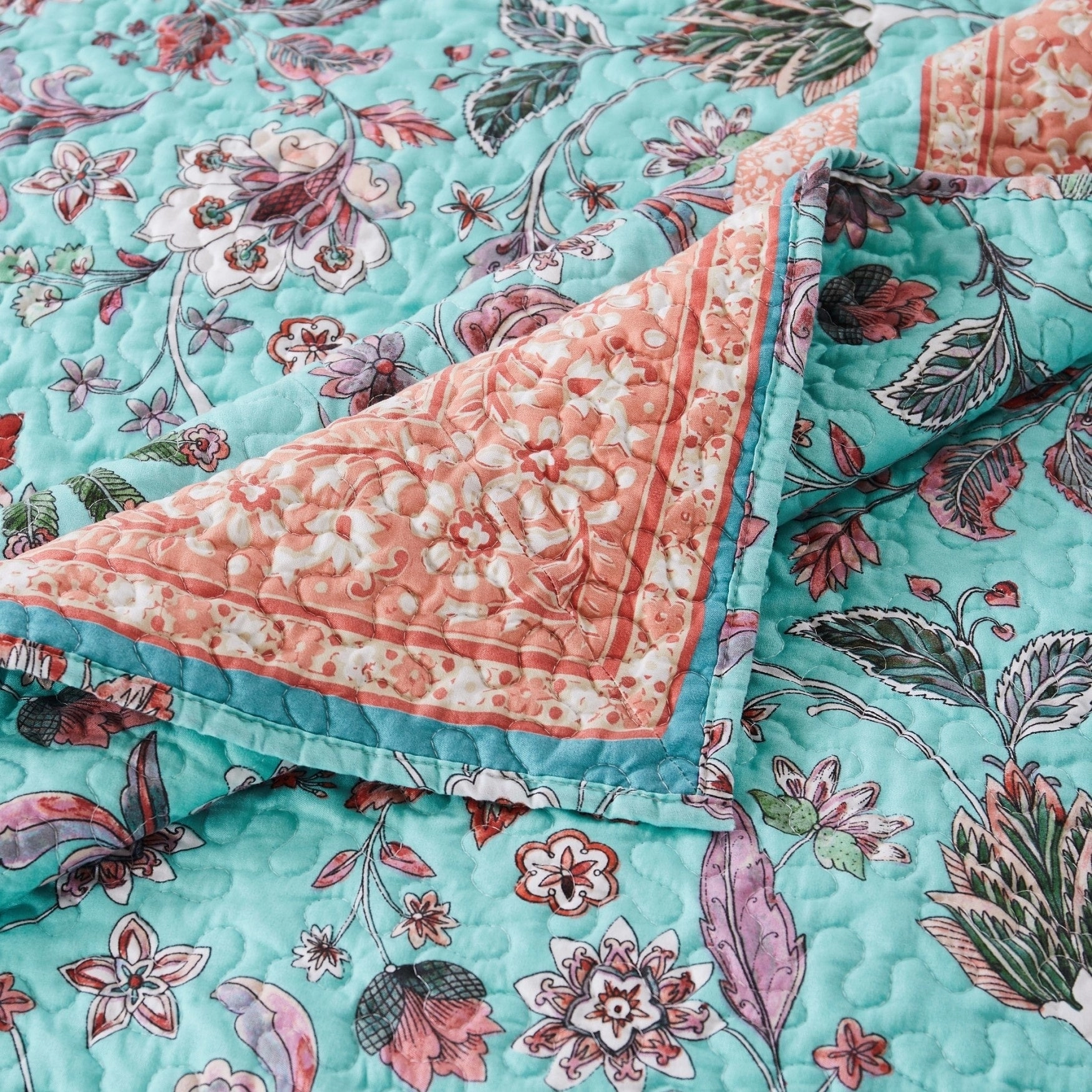 Barefoot Bungalow Audrey Cotton-Rich Reversible Quilted Bedding Set
