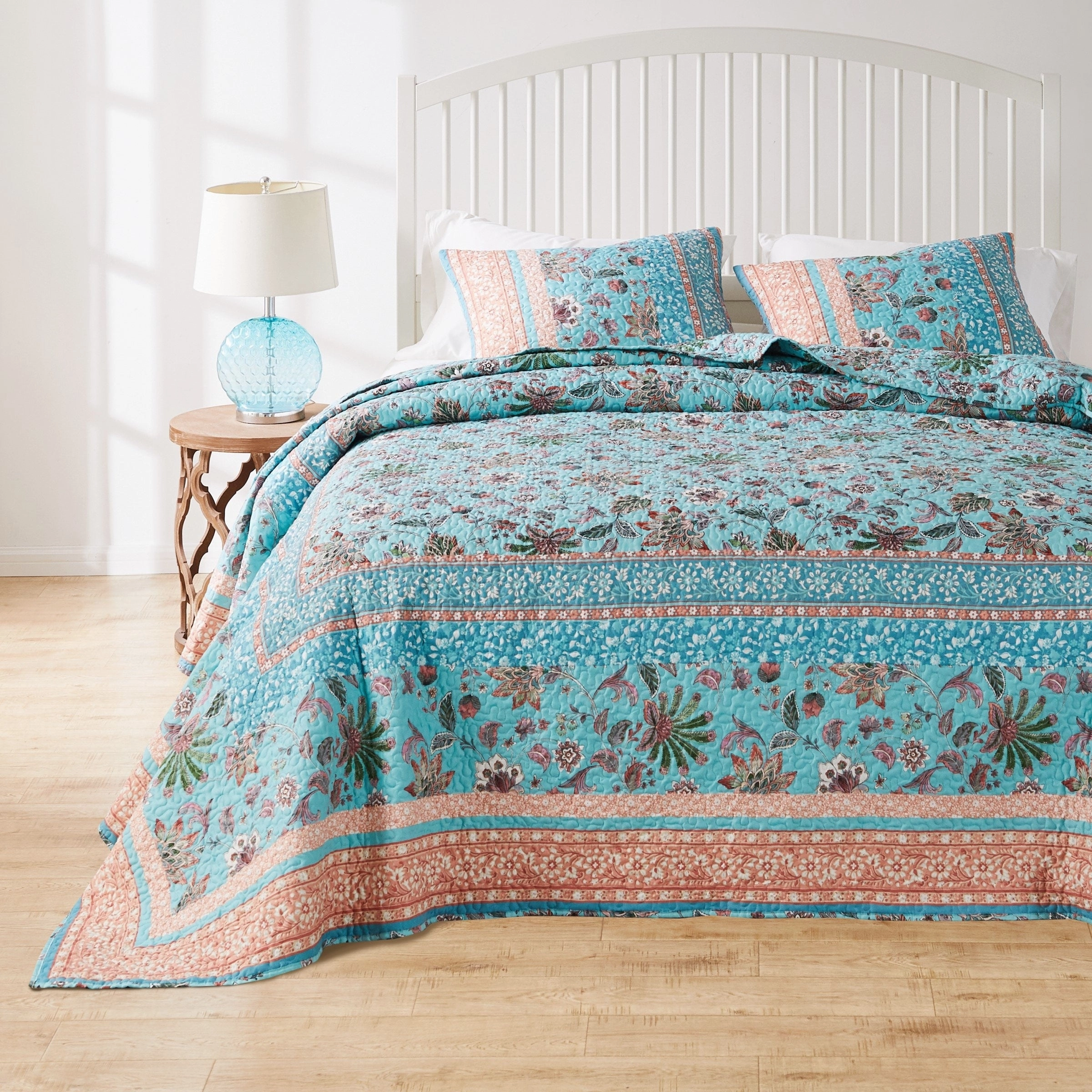 Barefoot Bungalow Audrey Cotton-Rich Reversible Quilted Bedding Set
