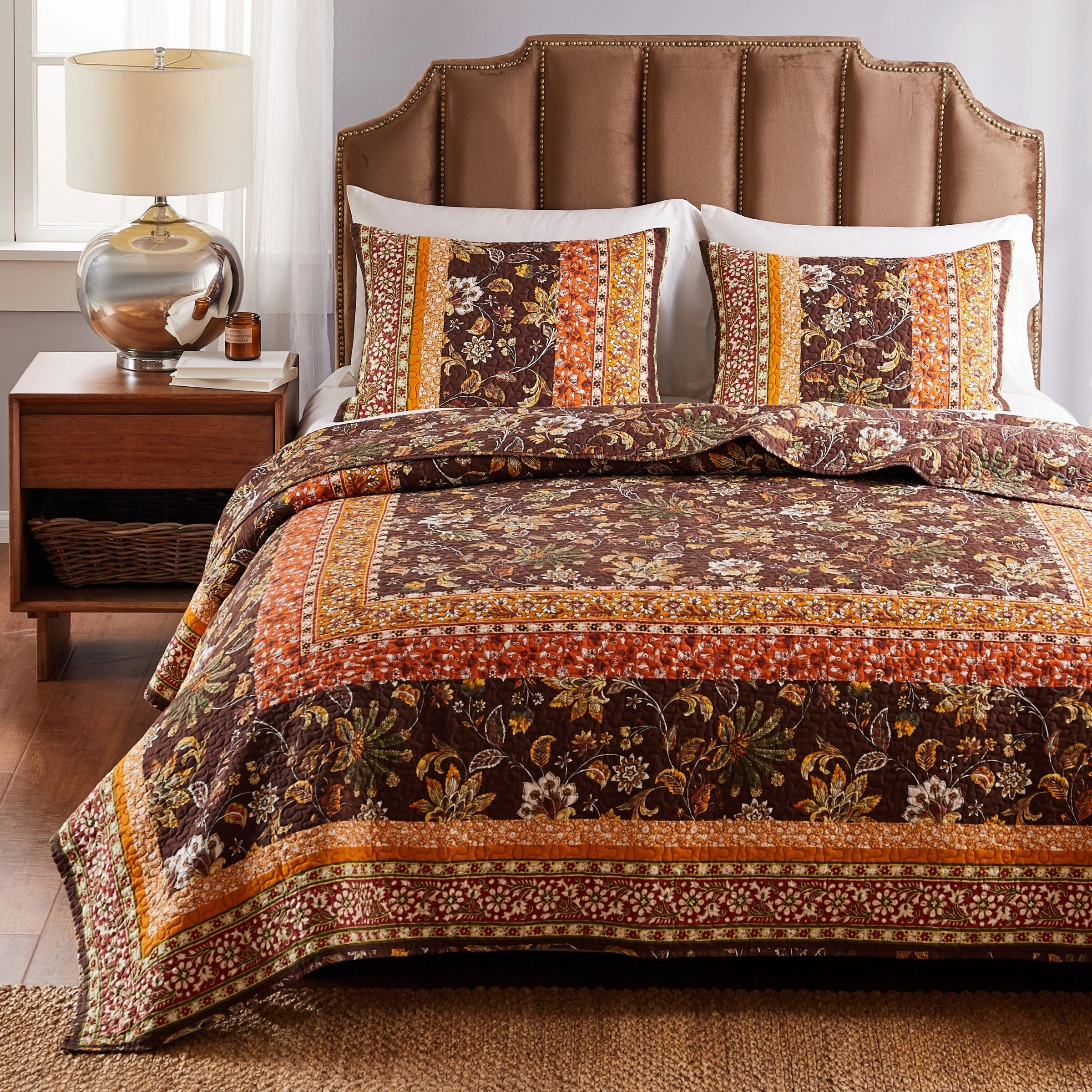 Barefoot Bungalow Audrey Cotton-Rich Reversible Quilted Bedding Set