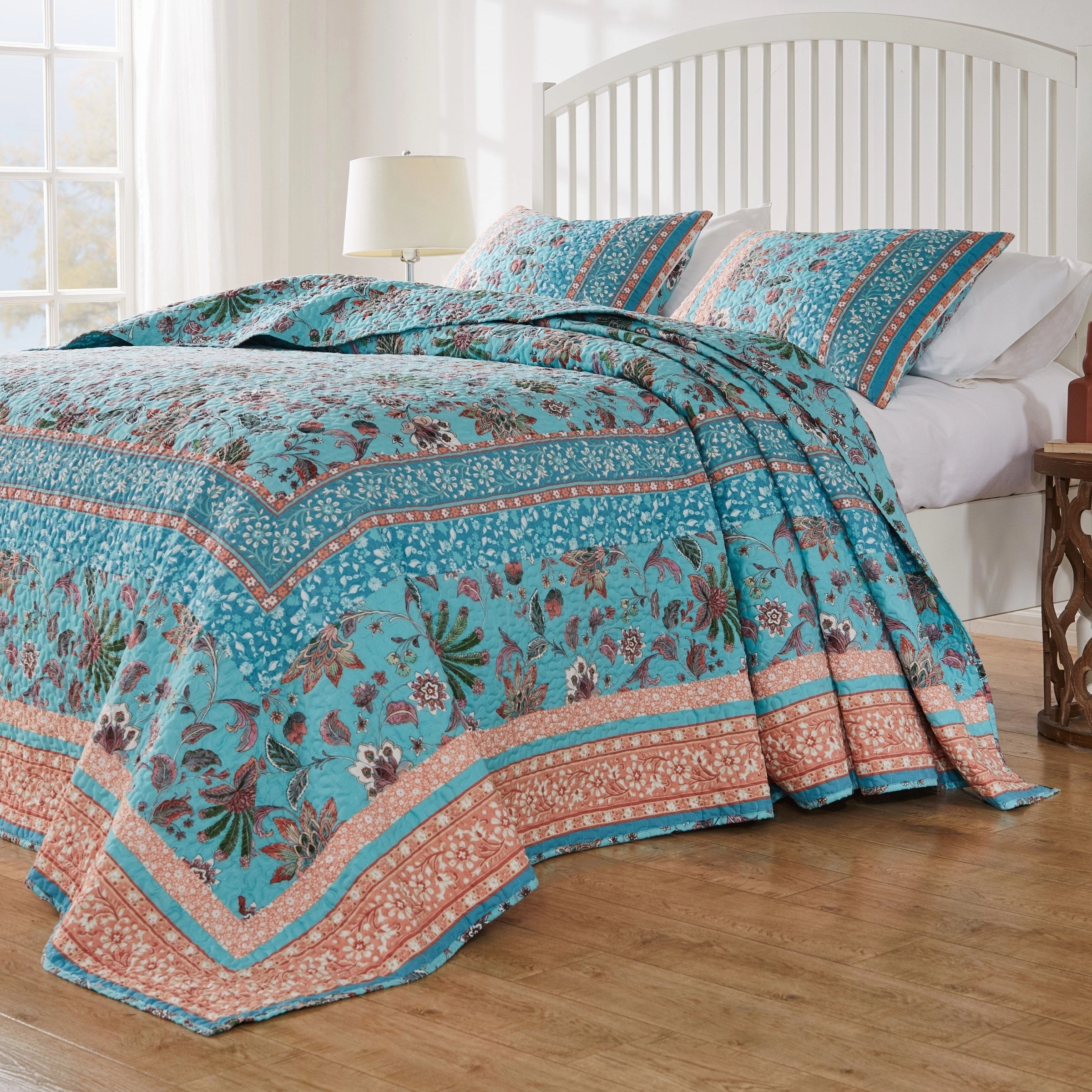 Barefoot Bungalow Audrey Cotton-Rich Reversible Quilted Bedding Set