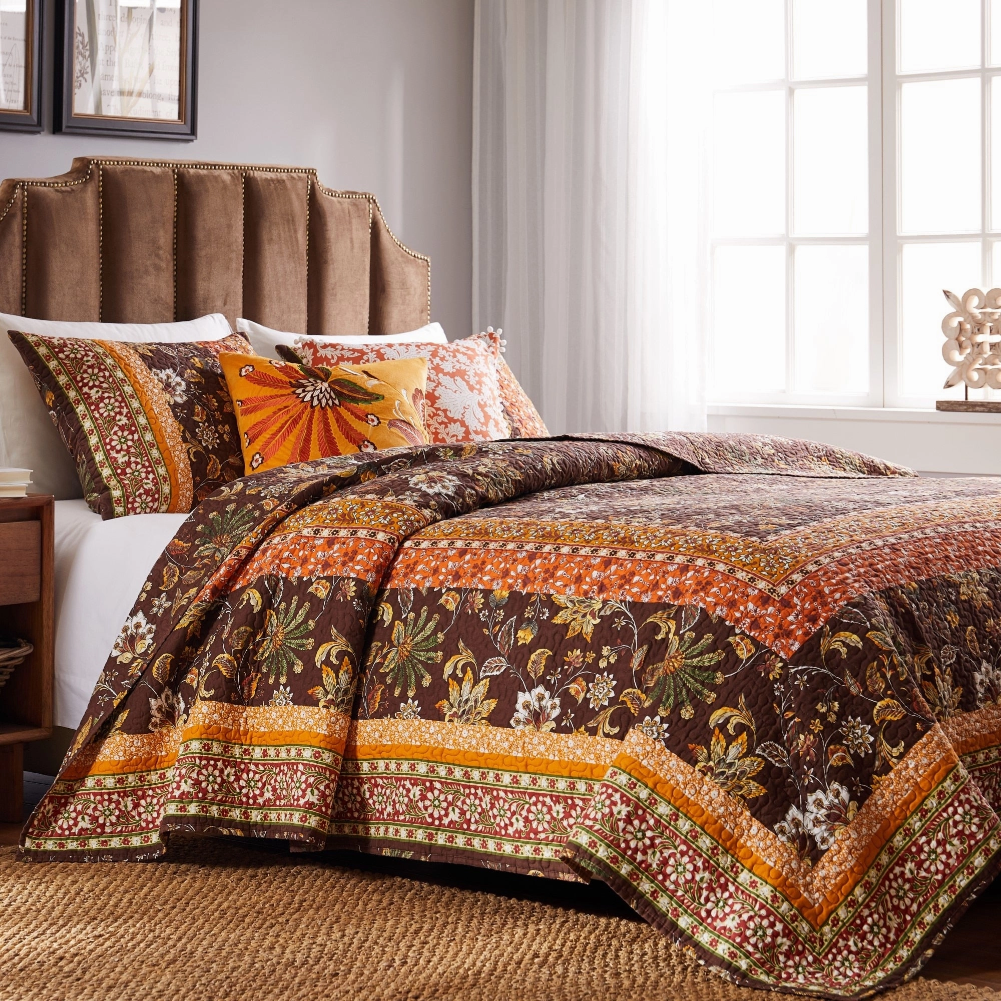 Barefoot Bungalow Audrey Cotton-Rich Reversible Quilted Bedding Set