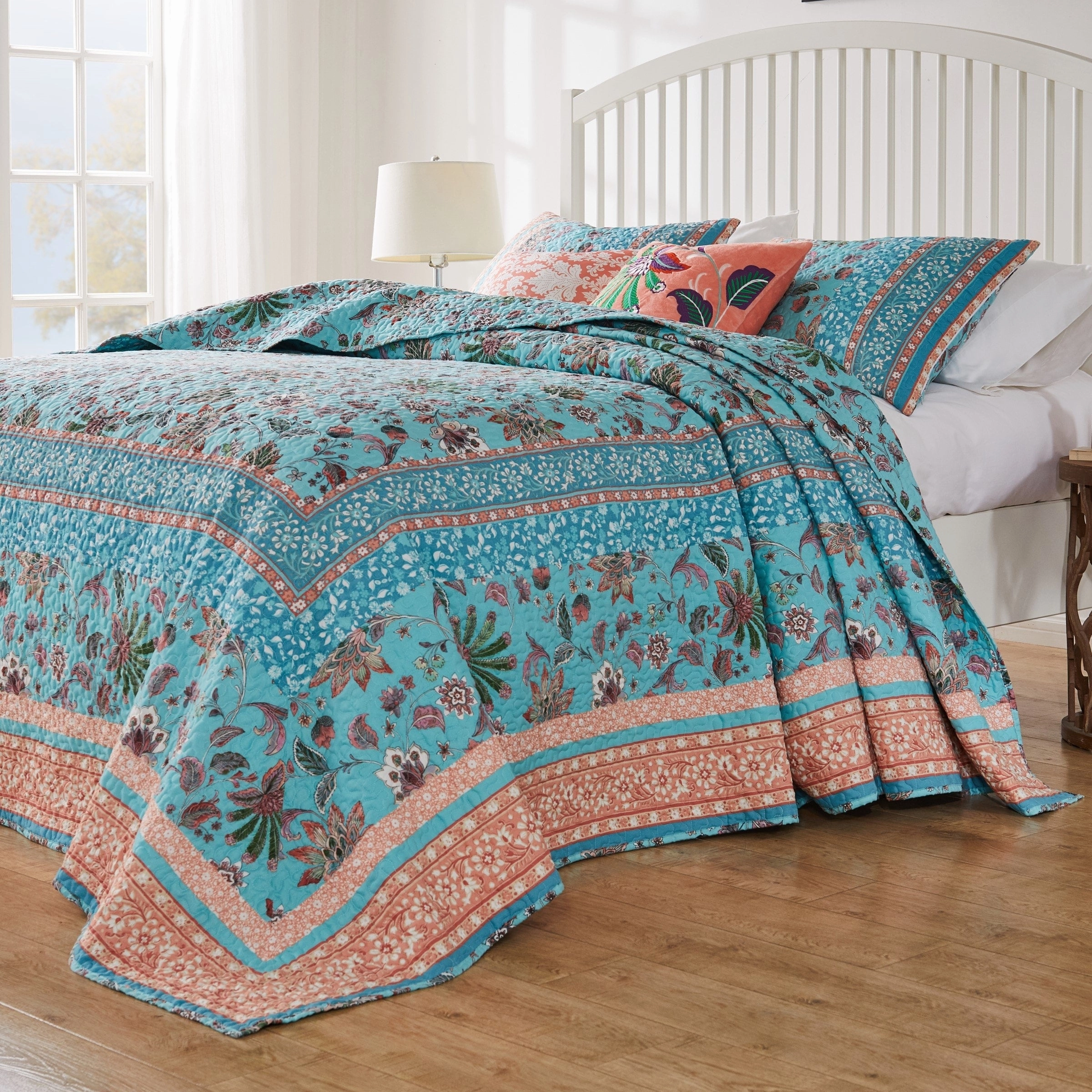 Barefoot Bungalow Audrey Cotton-Rich Reversible Quilted Bedding Set