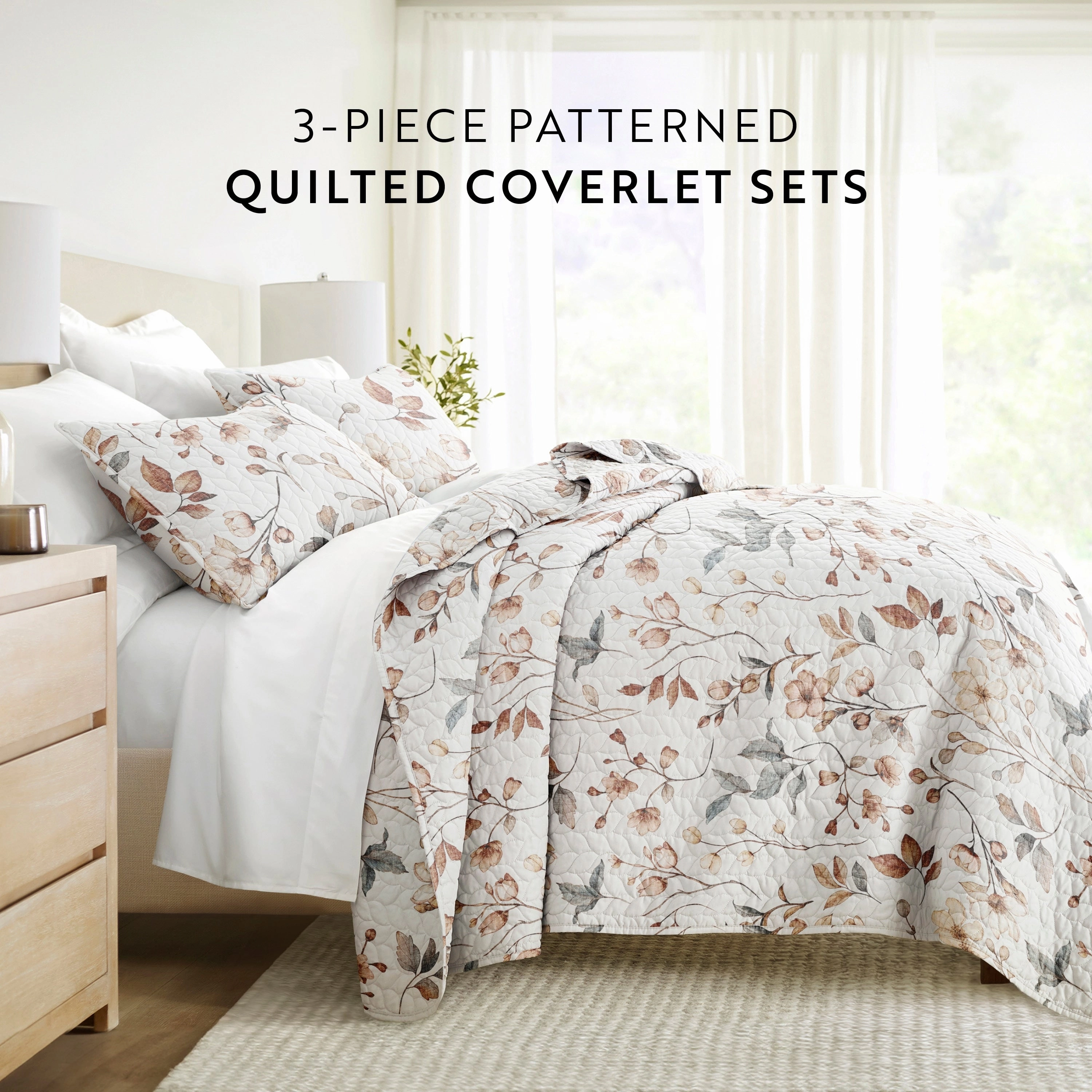 Becky Cameron All Season 3 Piece Patterned Quilt Set