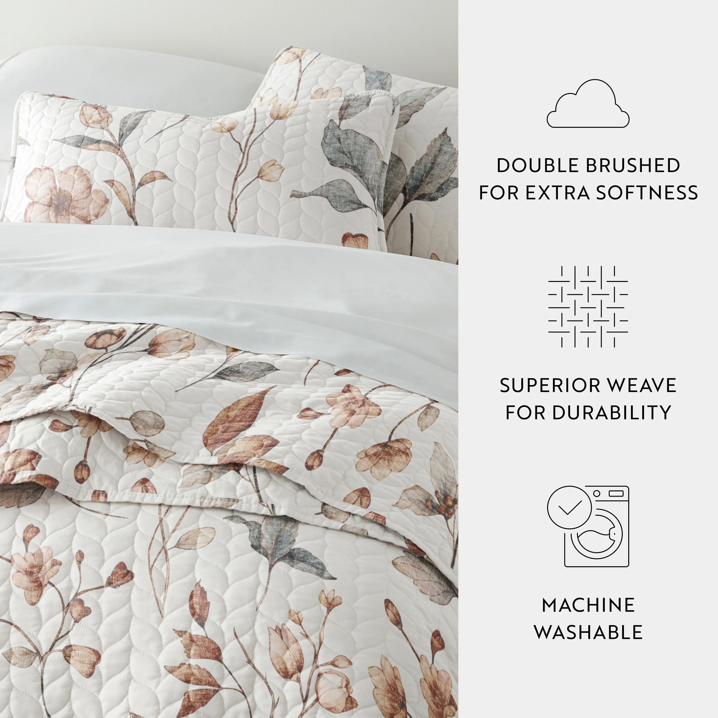 Becky Cameron All Season 3 Piece Patterned Quilt Set