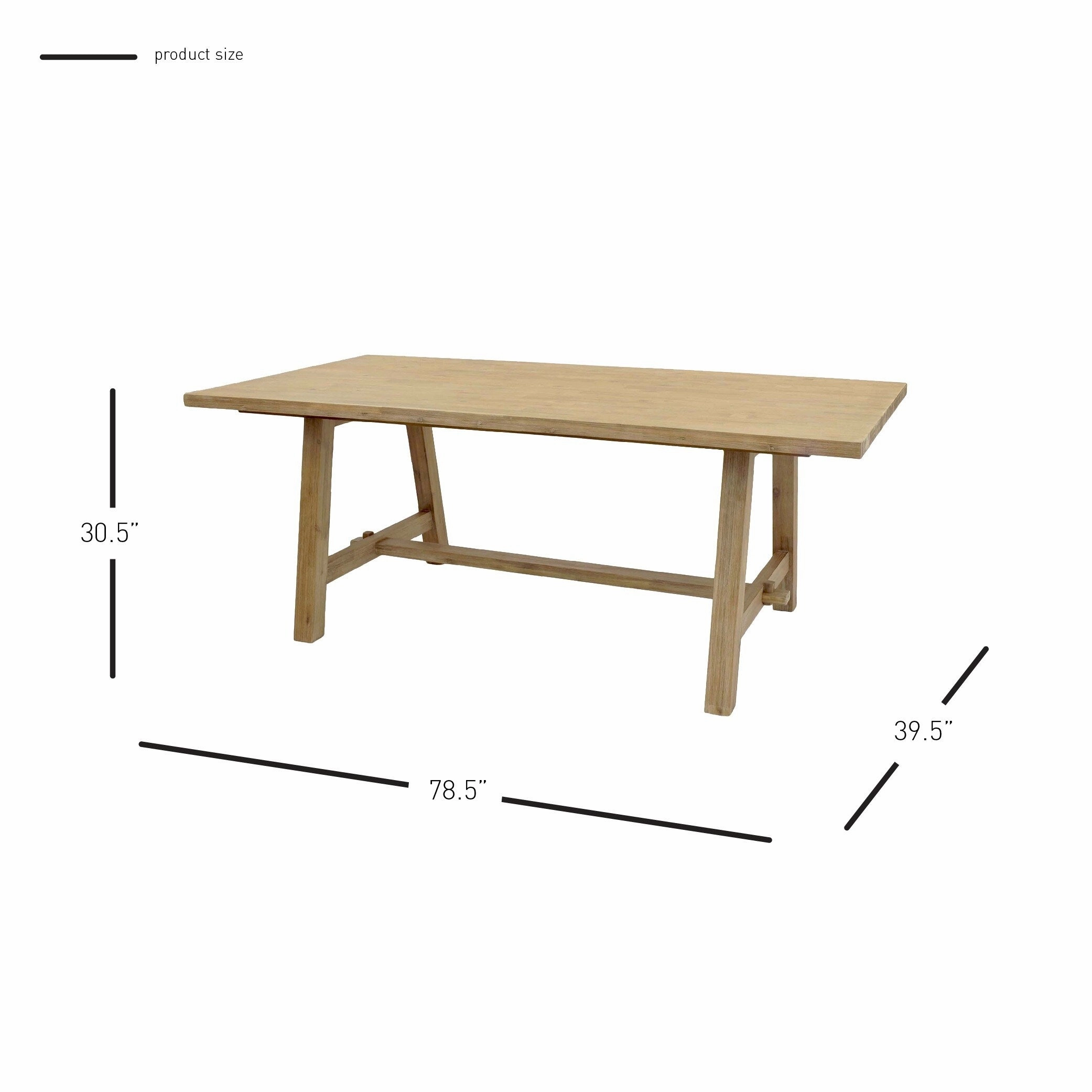 Bedford 79 Rectangular Dining Table A Base