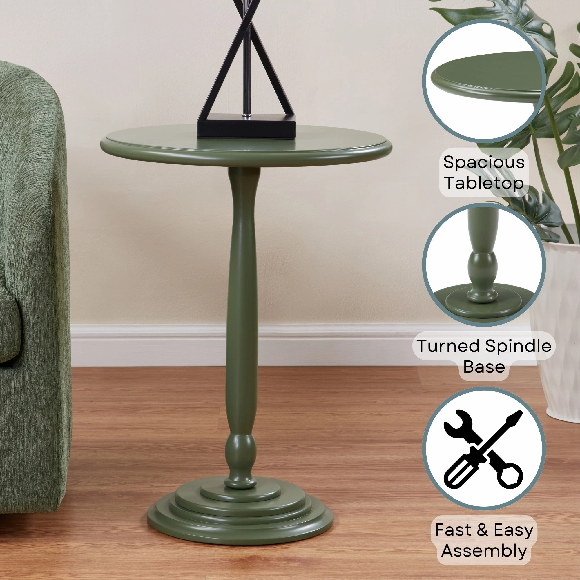 Convenience Concepts Classic Accents Amelia Spindle Table