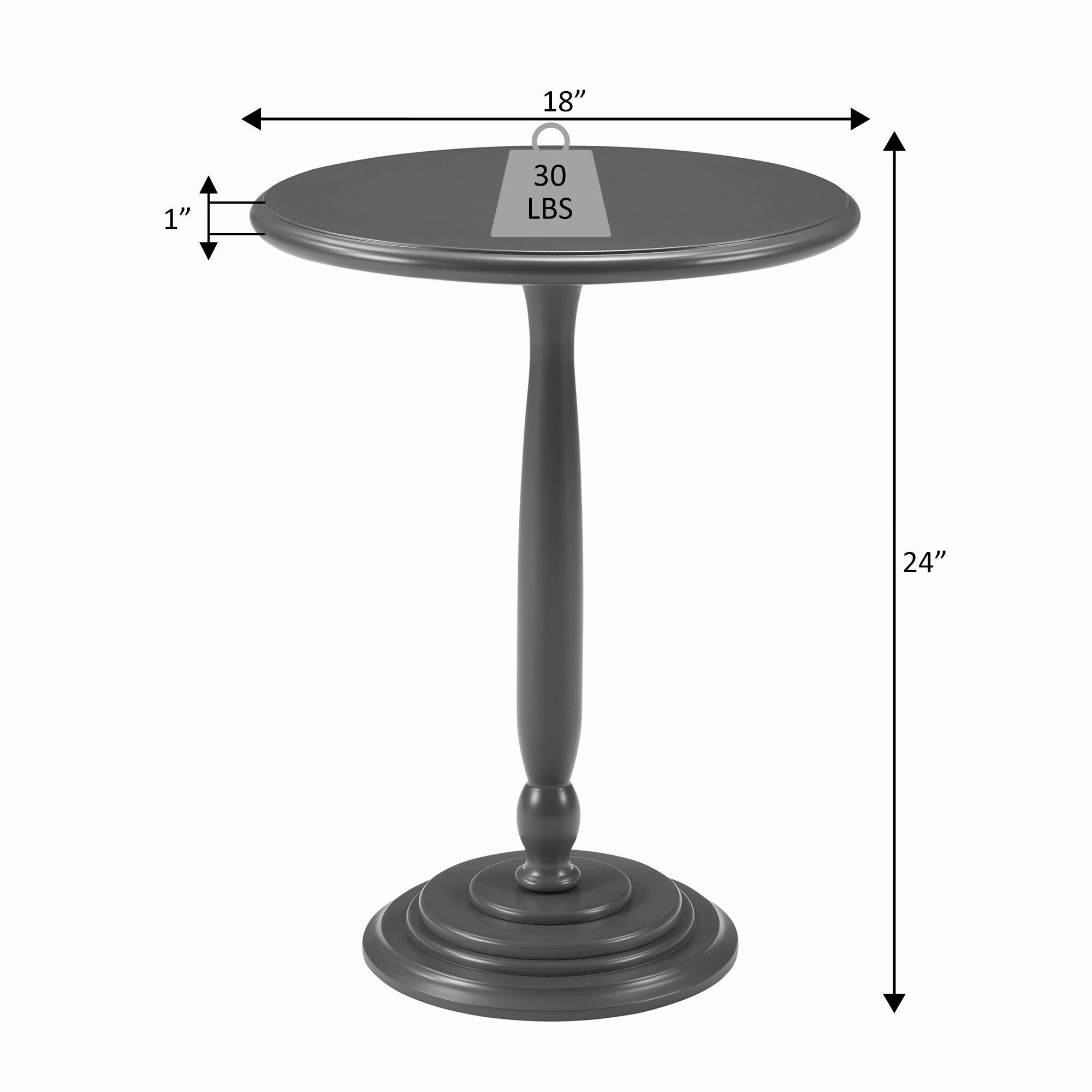 Convenience Concepts Classic Accents Amelia Spindle Table