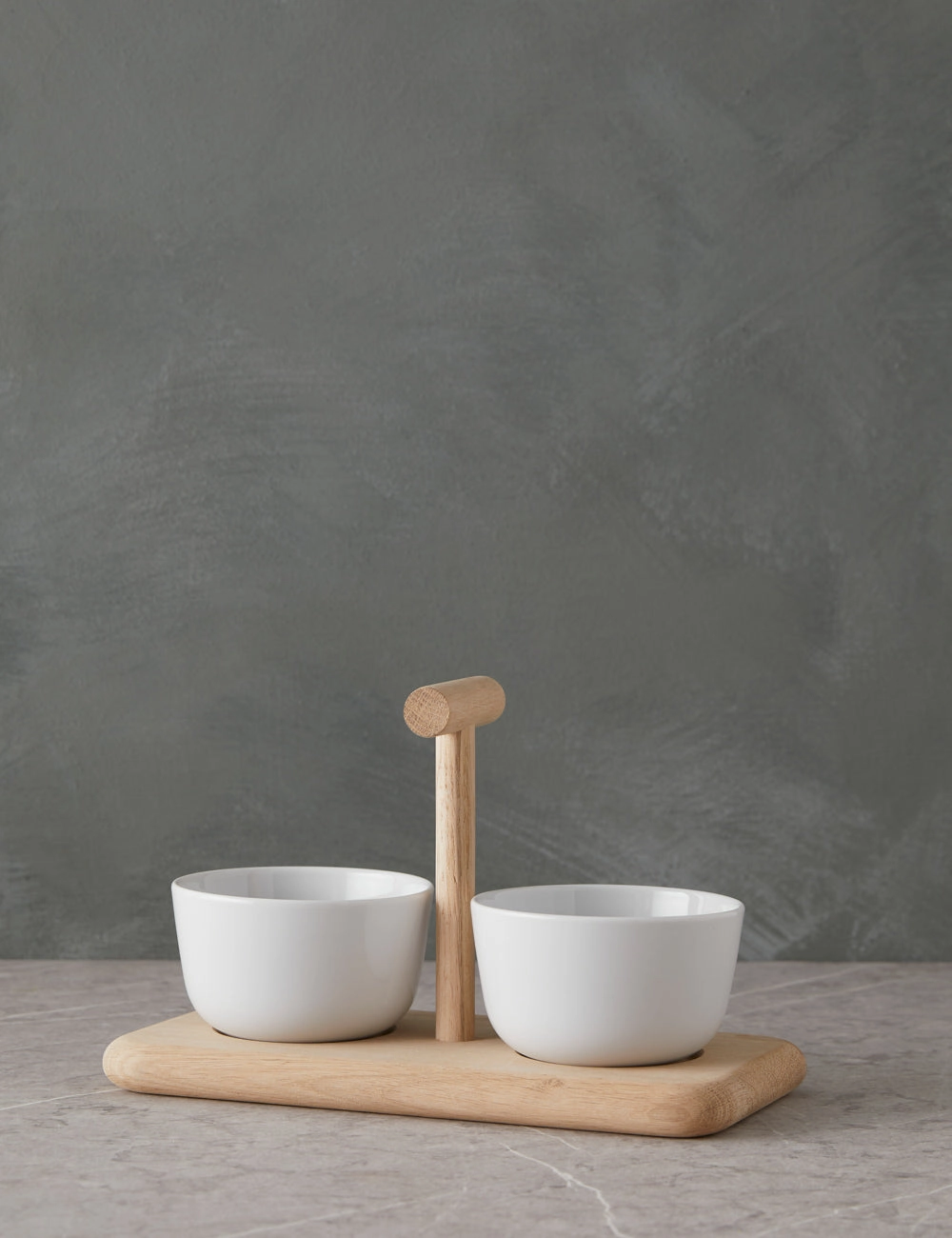 Dine Duo Condiment Set   Oak Base by LSA International