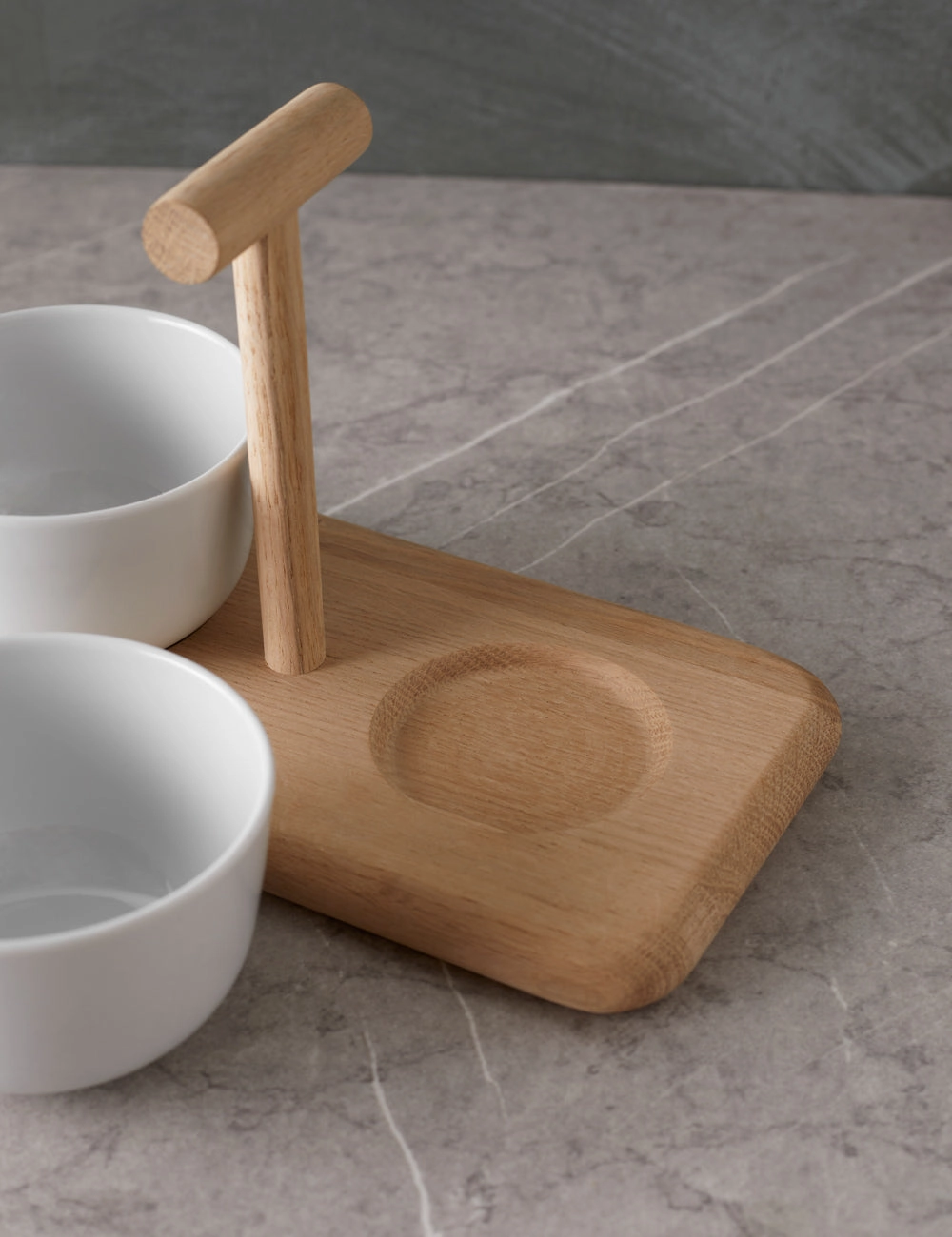 Dine Duo Condiment Set   Oak Base by LSA International