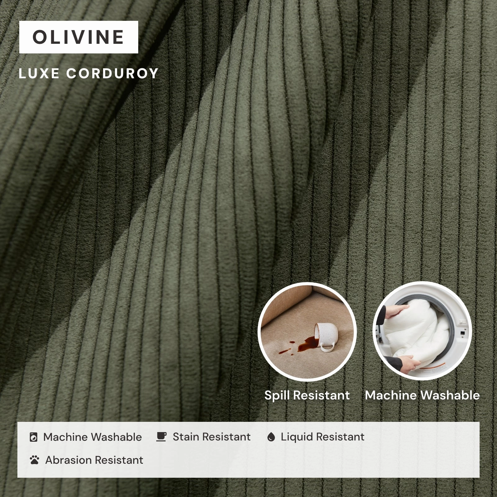 Elevate Comfort Layer for 2-Seater   Ottoman in Olivine