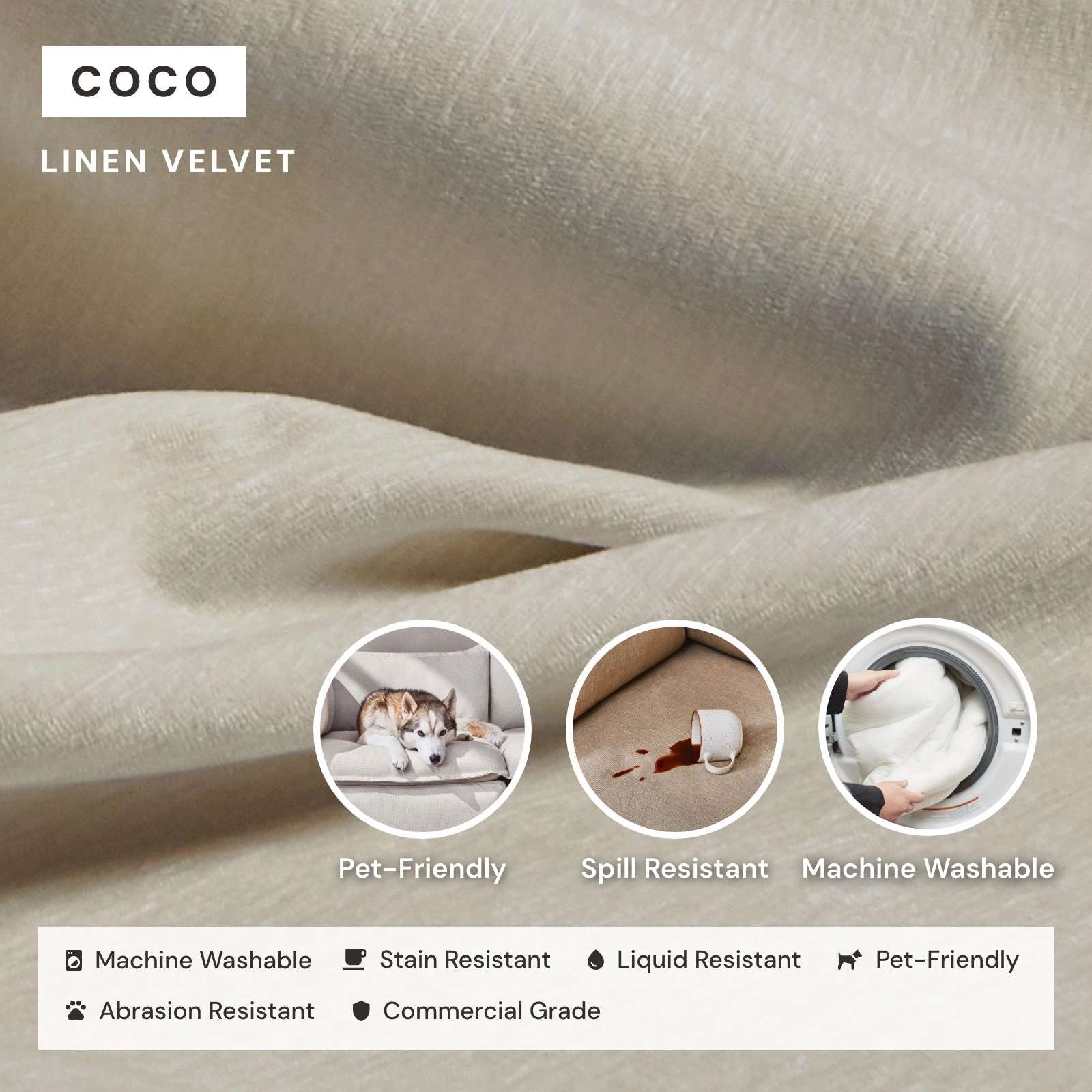 Elevate Comfort Layer for 6-Seater U-Sectional in Coco