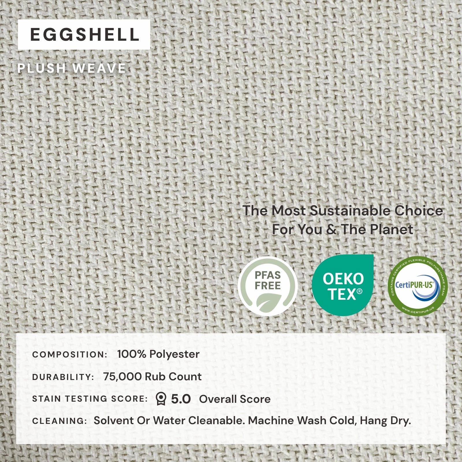 Elevate Comfort Layer Set for 2-Seater   Ottoman | Plush Weave in Eggshell