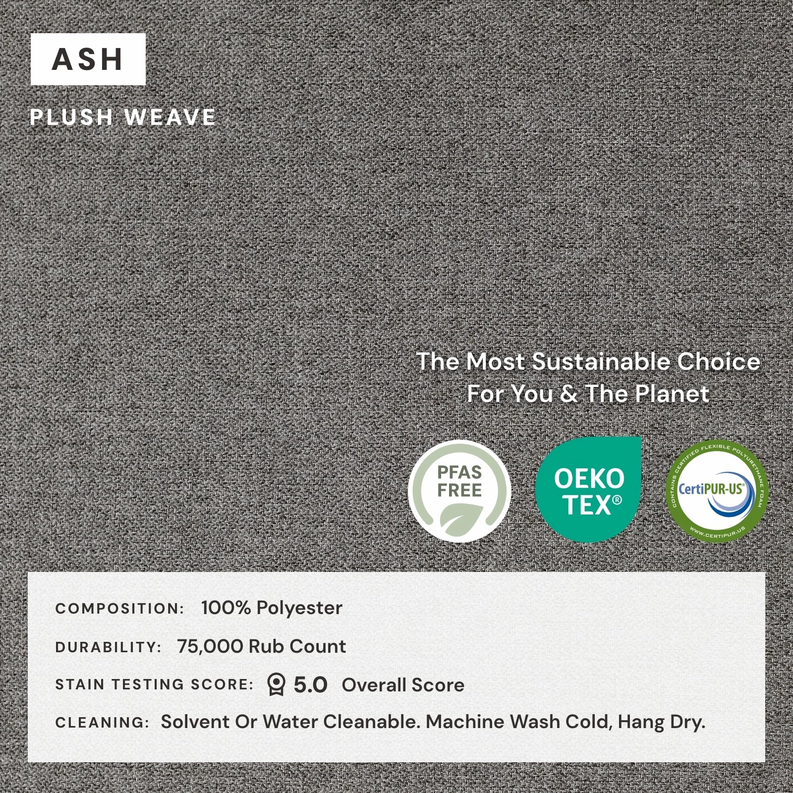 Elevate Comfort Layer Set for 3-Seater | Plush Weave in Ash