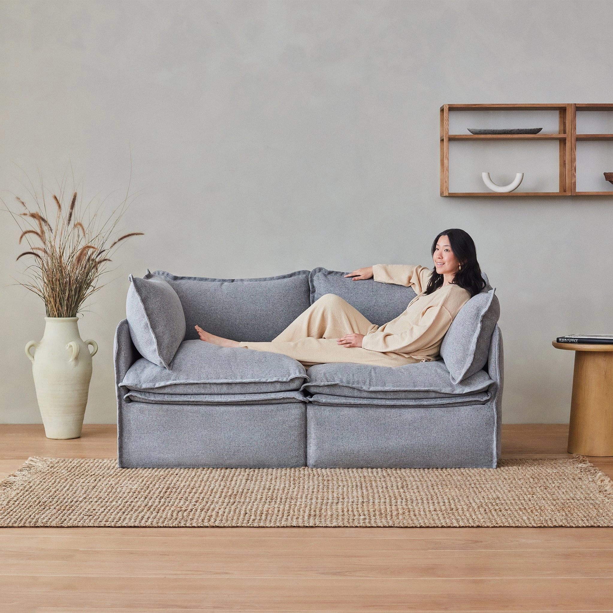 Elevate Comfort Layer Set for 4-Seater | Plush Weave in Ash