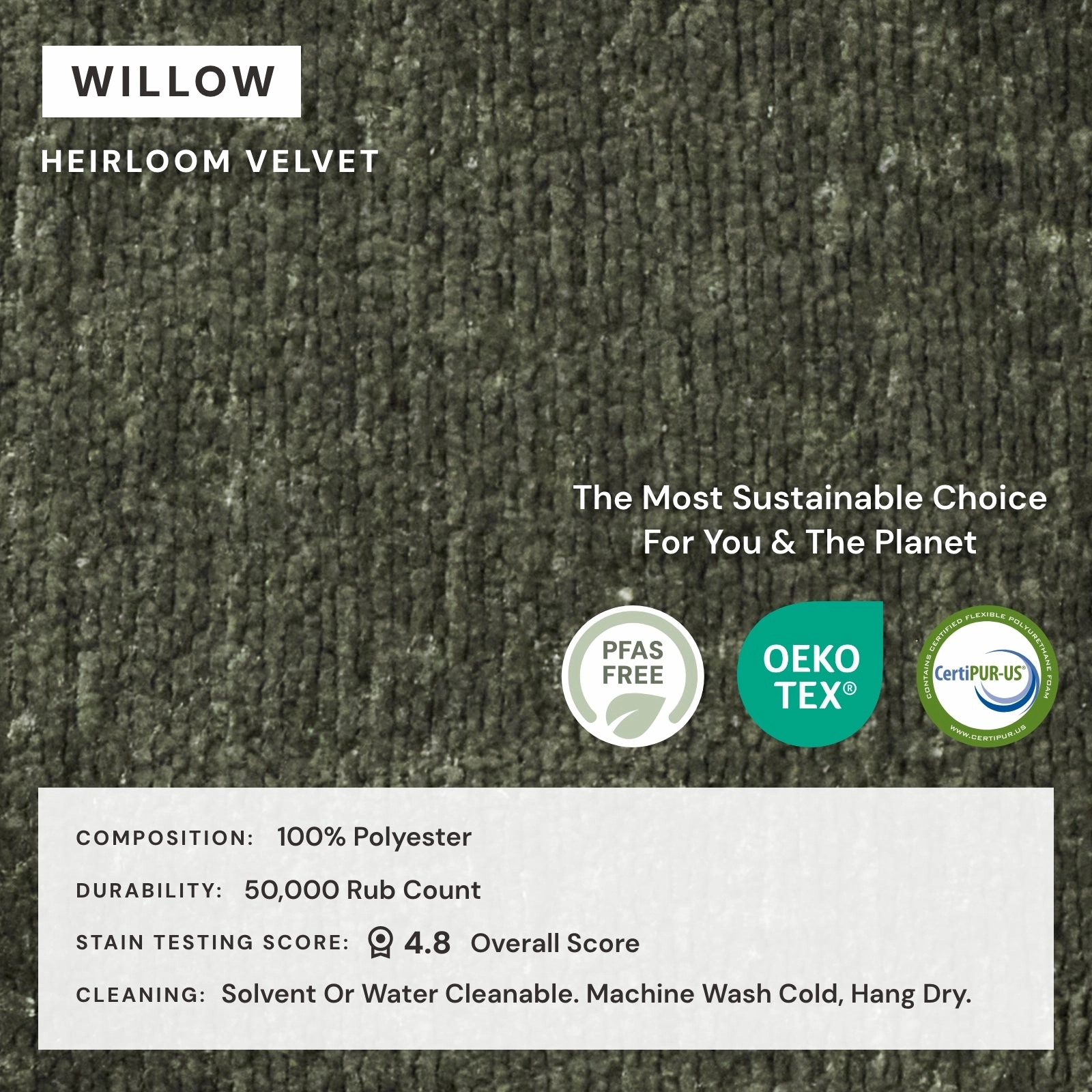 Elevate Comfort Layer Set for 4-Seater U-Sectional | Heirloom Velvet in Willow