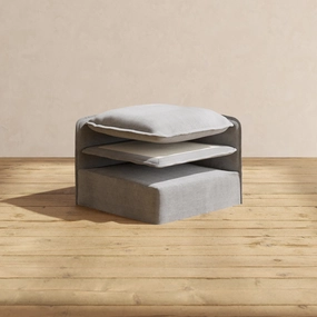 Elevate Comfort Layer Set for 5-Seater Open-Ends Corner Sectional | Plush Weave in Ash