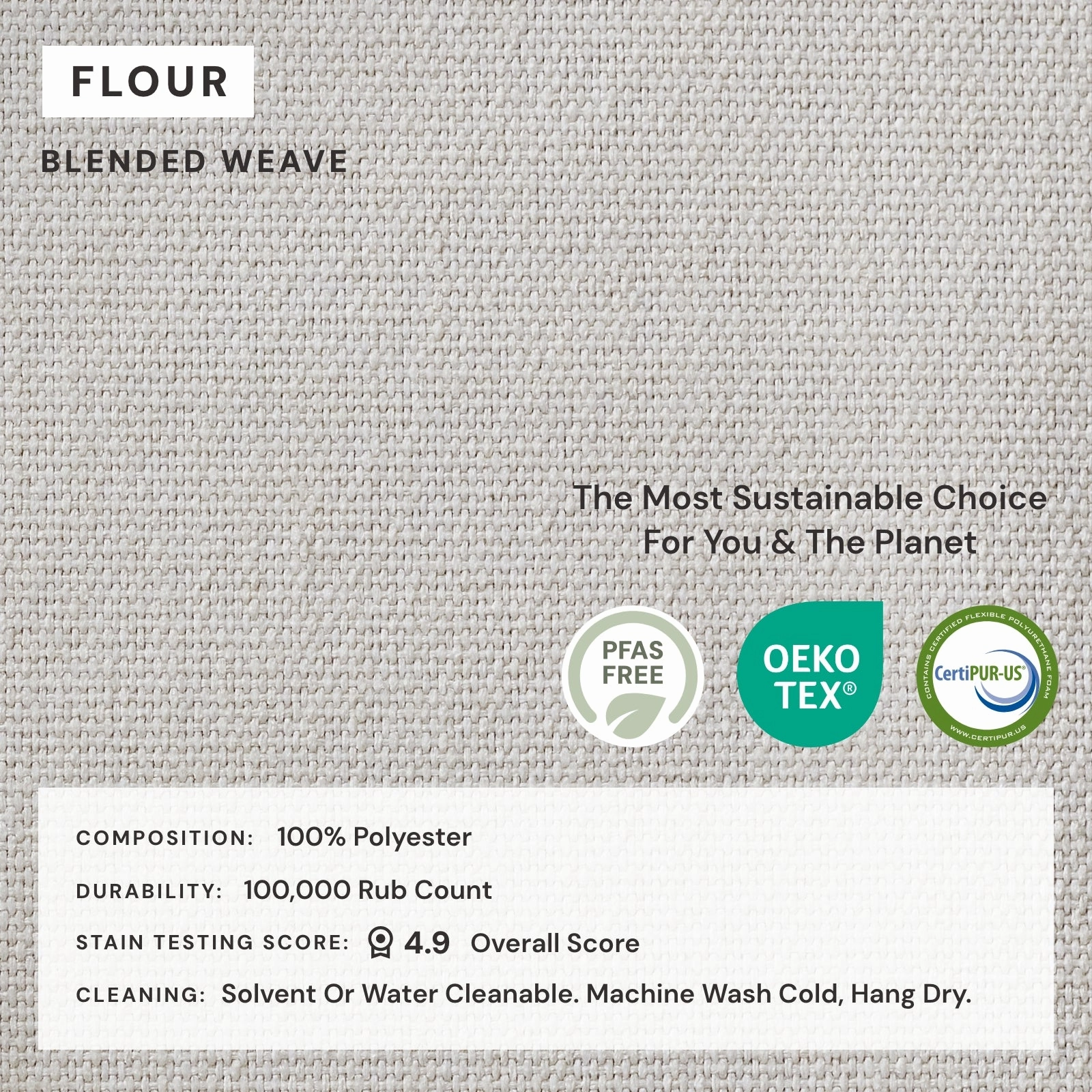 Elevate Comfort Layer Set for 7-Seater Open-Ends U-Sectional | Blended Weave in Flour