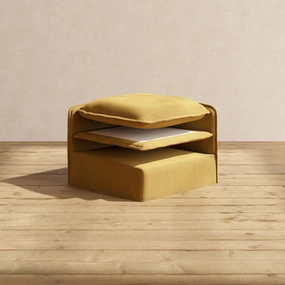 Elevate Comfort Layer Set for 7-Seater Open-Ends U-Sectional   Ottoman | Luxury Velvet in Toffee