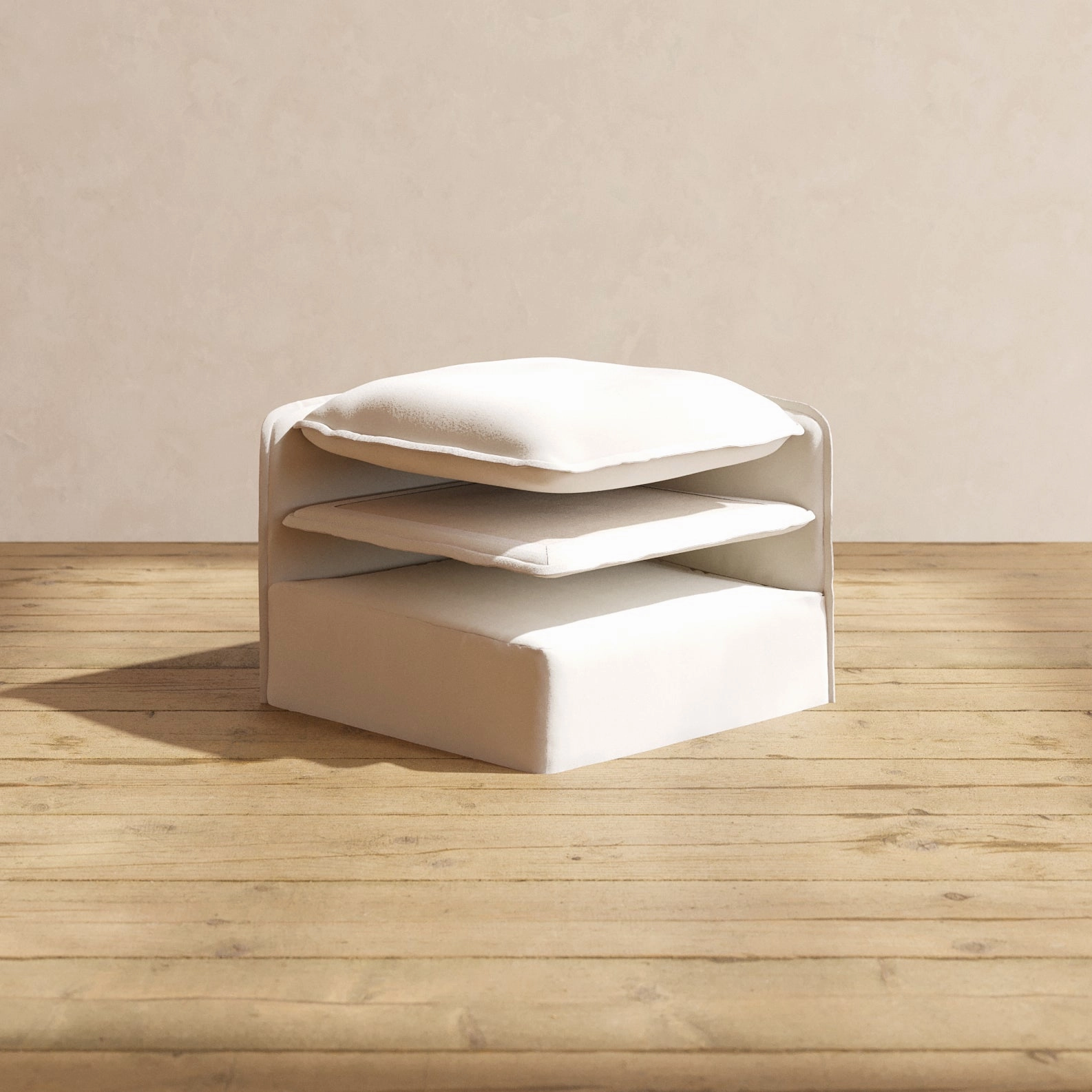 Elevate Comfort Layer Set for 8-Seater Open-Ends U-Sectional | Blended Weave in Flour