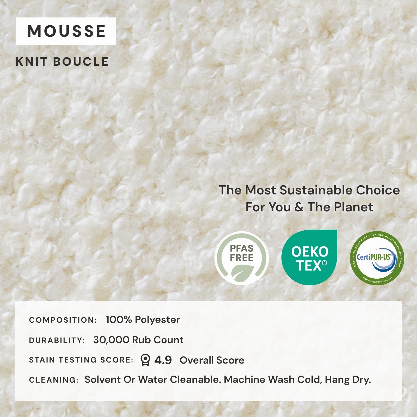 Elevate Comfort Layer Set for 8-Seater Open-Ends U-Sectional | Knit Boucle in Mousse