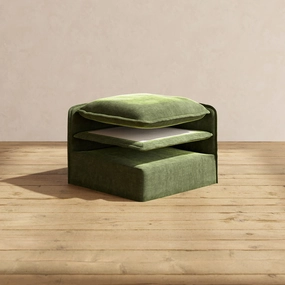 Elevate Comfort Layer Set for 8-Seater Open-Ends U-Sectional | Luxury Velvet in Olive