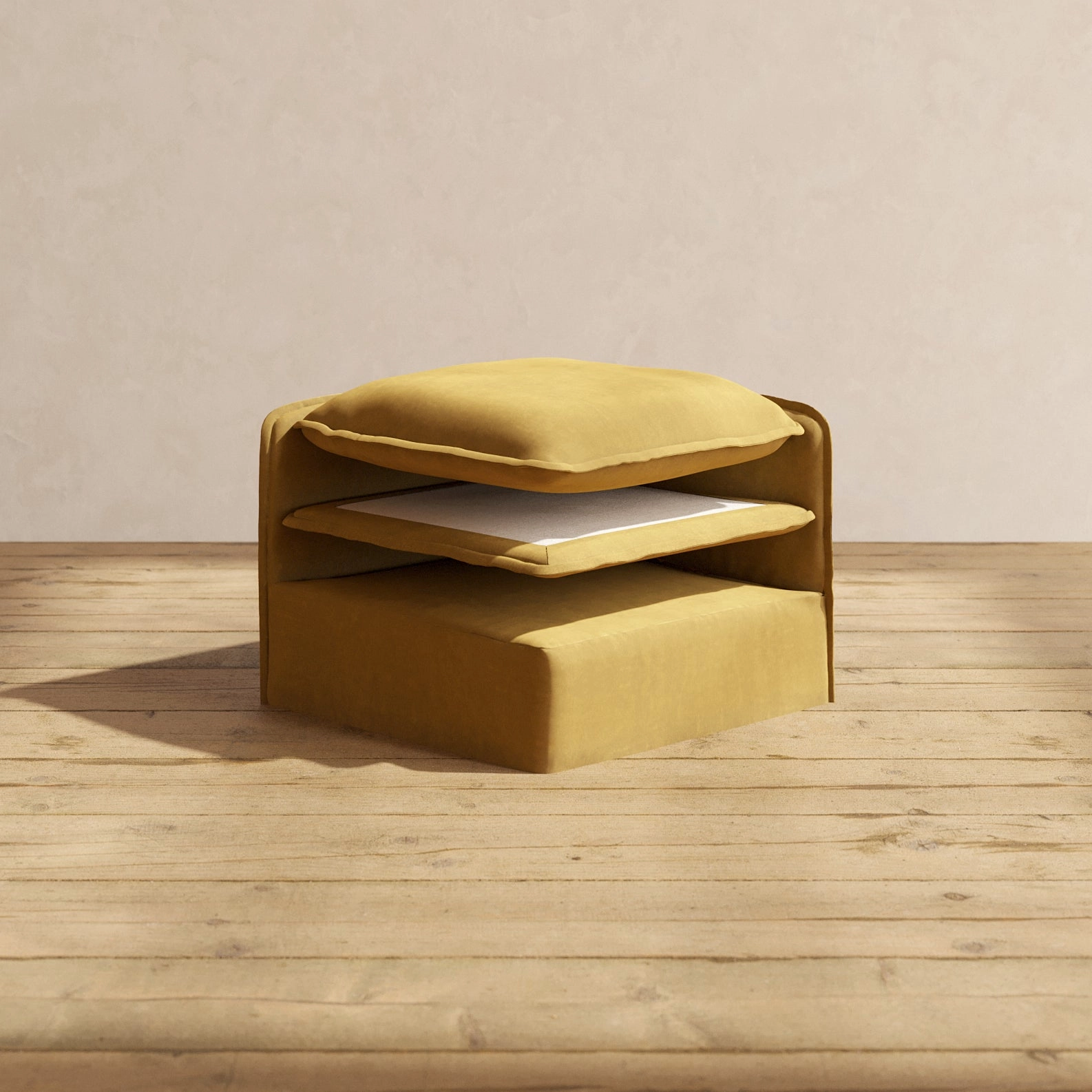 Elevate Comfort Layer Set for 8-Seater Open-Ends U-Sectional | Luxury Velvet in Toffee