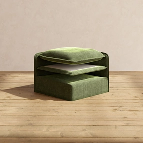 Elevate Comfort Layer Set for 8-Seater U-Sectional   Ottoman | Luxury Velvet in Olive