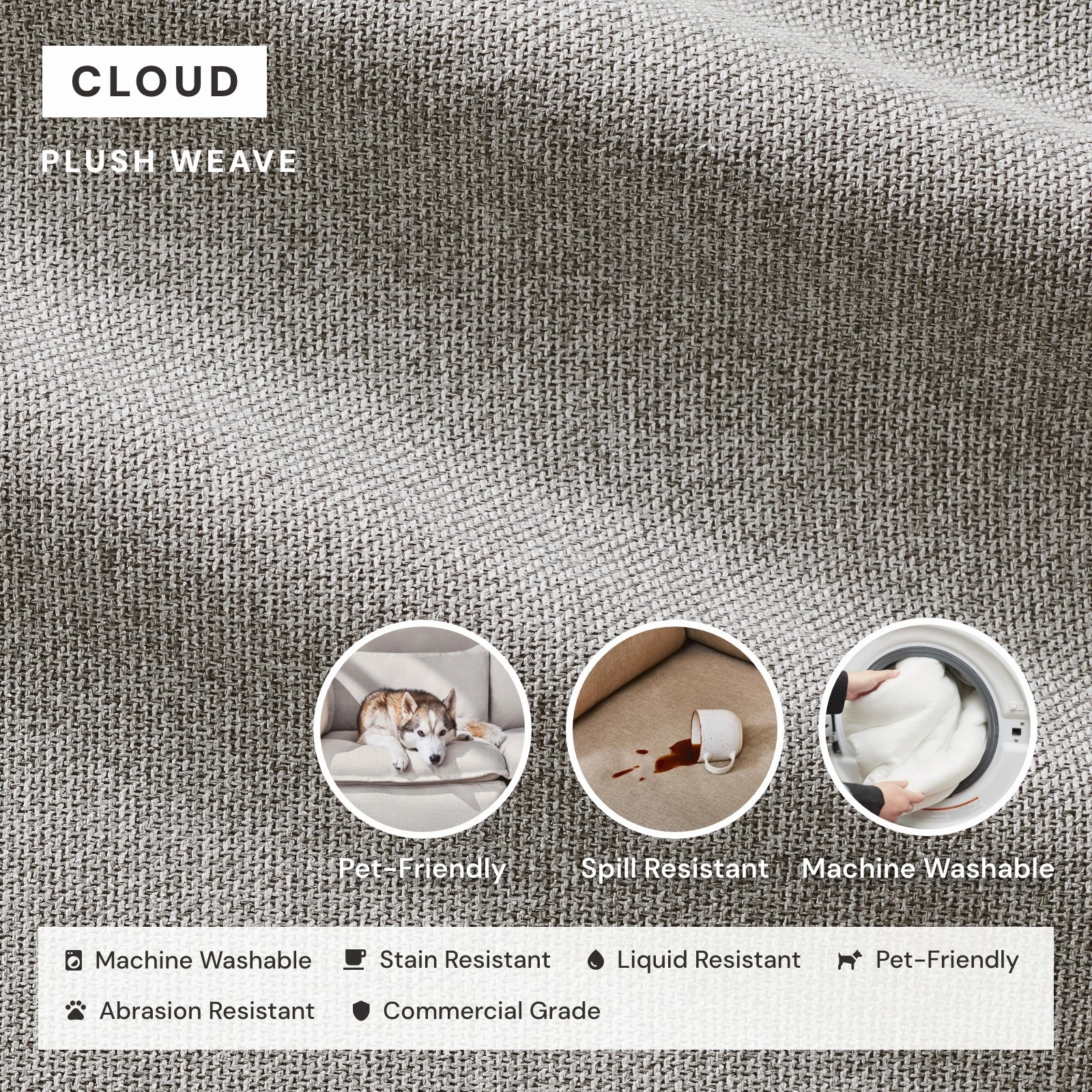 Elevate Comfort Layer Set for Armchair | Plush Weave in Cloud