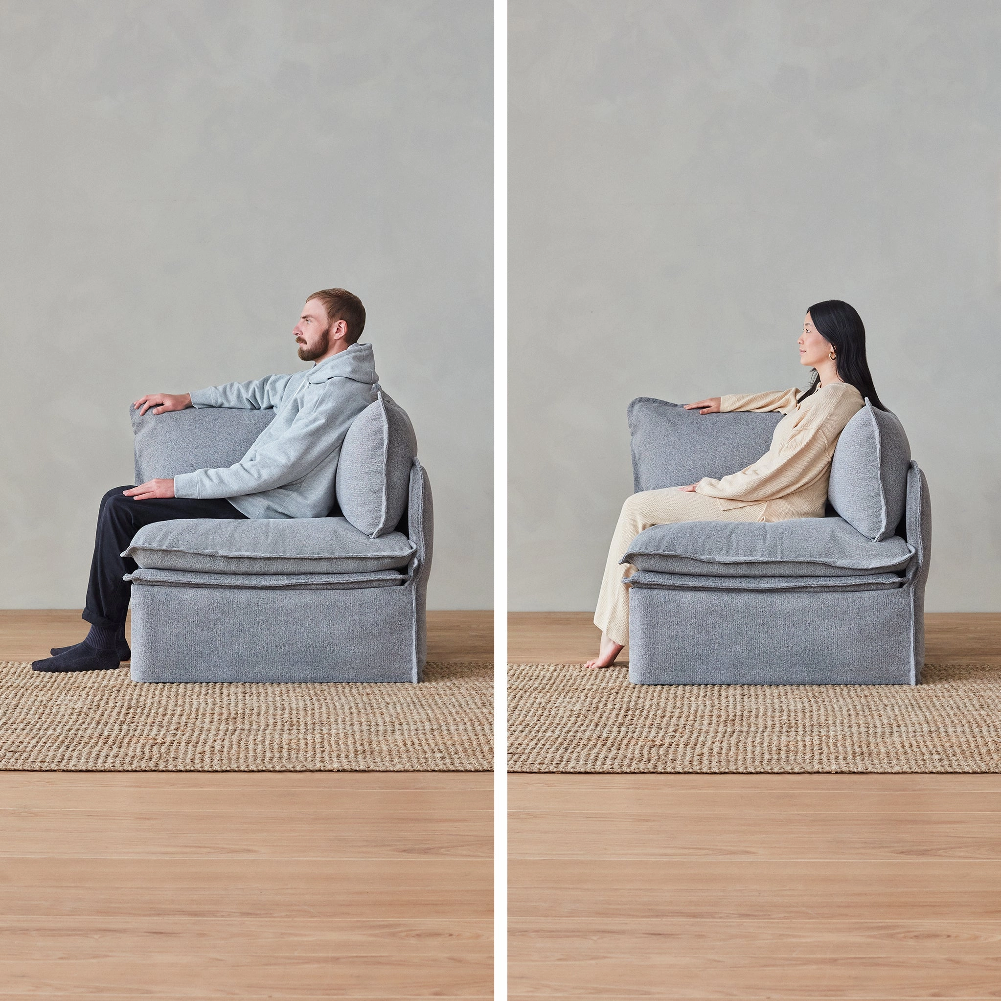 Elevate Comfort Layer Set for Armchair | Plush Weave in Cloud