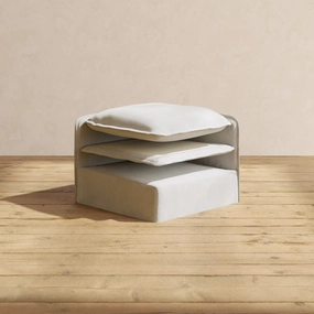 Elevate Comfort Layer Set for Armchair & Ottoman | Plush Weave in Cloud