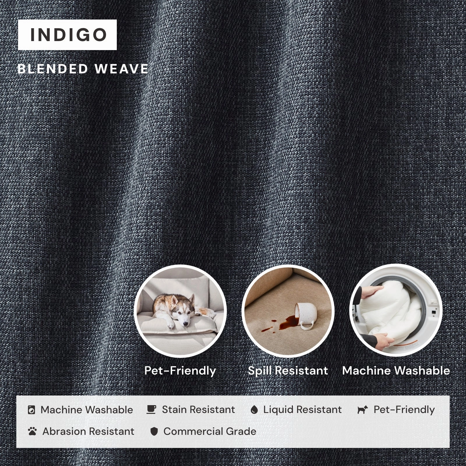 Elevate Comfort Layer Set for Armchair Set | Blended Weave in Indigo