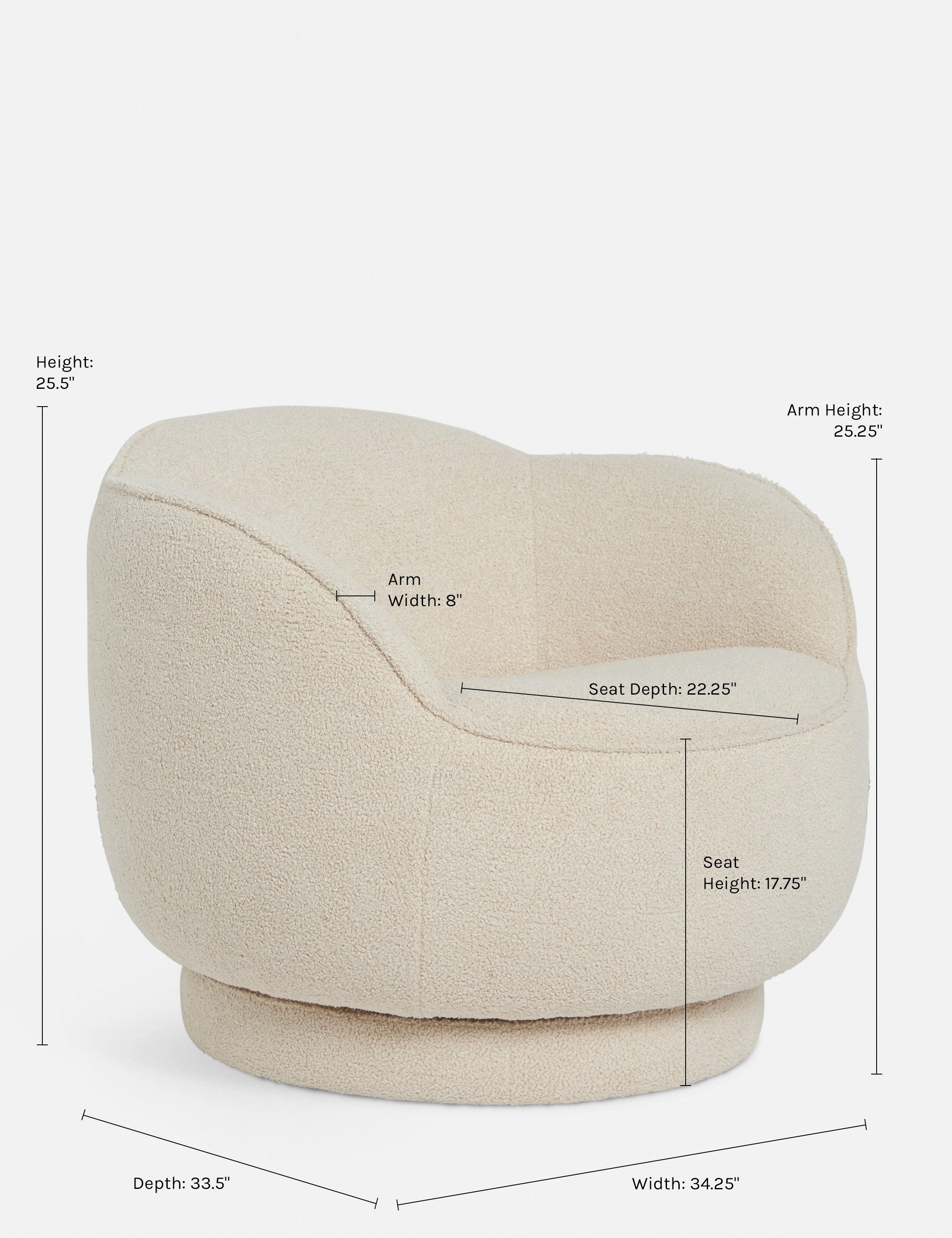 Fern Swivel Chair by Sarah Sherman Samuel