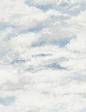 Galina Wallpaper. Blue Swatch