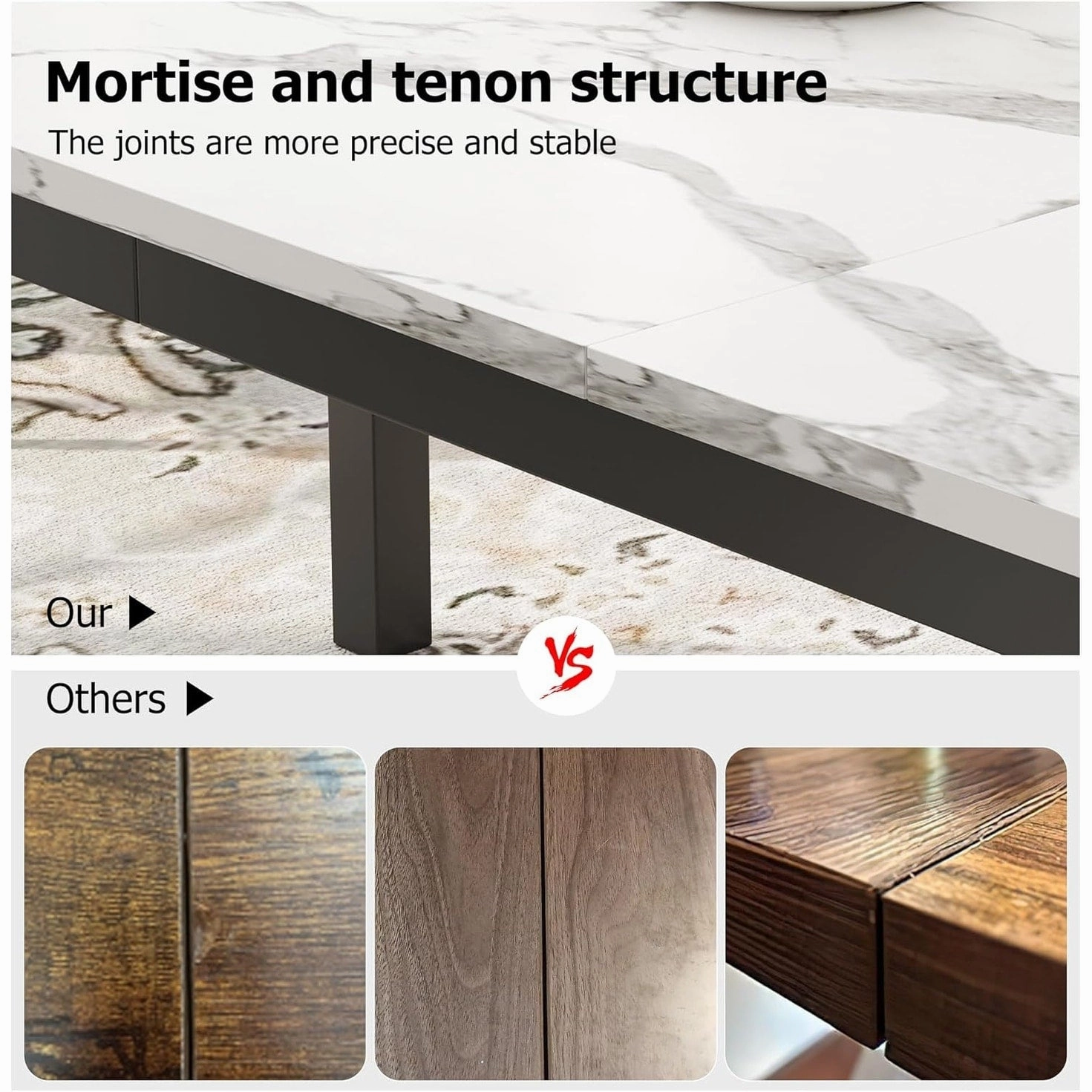 Industrial Dining Table for 8. Wooden Long Dinner Table. Kitchen Table