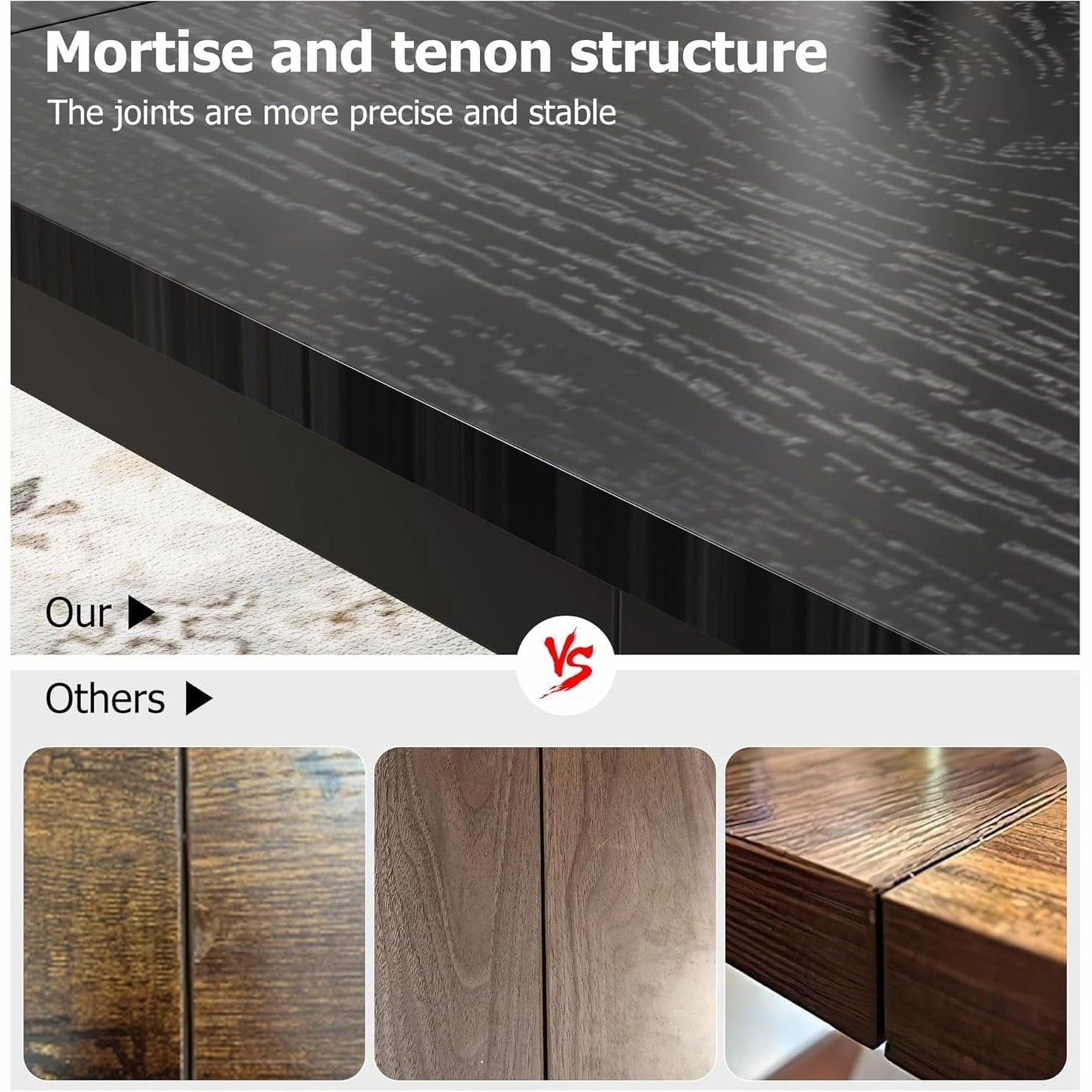 Industrial Dining Table for 8. Wooden Long Dinner Table. Kitchen Table