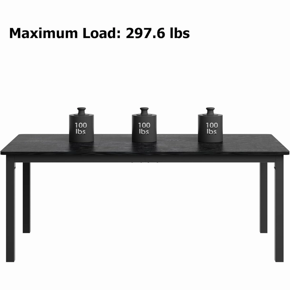 Industrial Dining Table for 8. Wooden Long Dinner Table. Kitchen Table