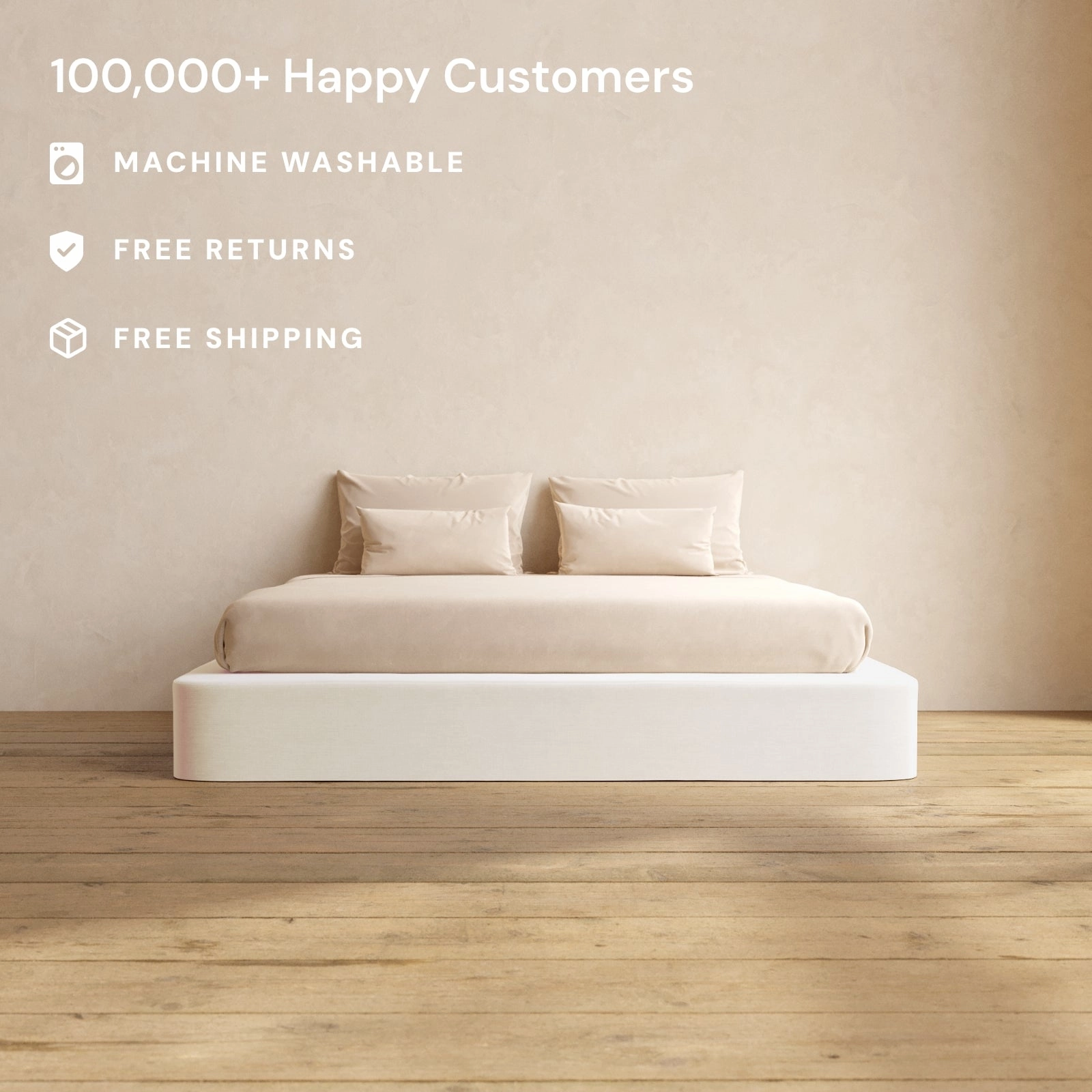 King Upholstered Platform Bed | Mod Velvet in Coco
