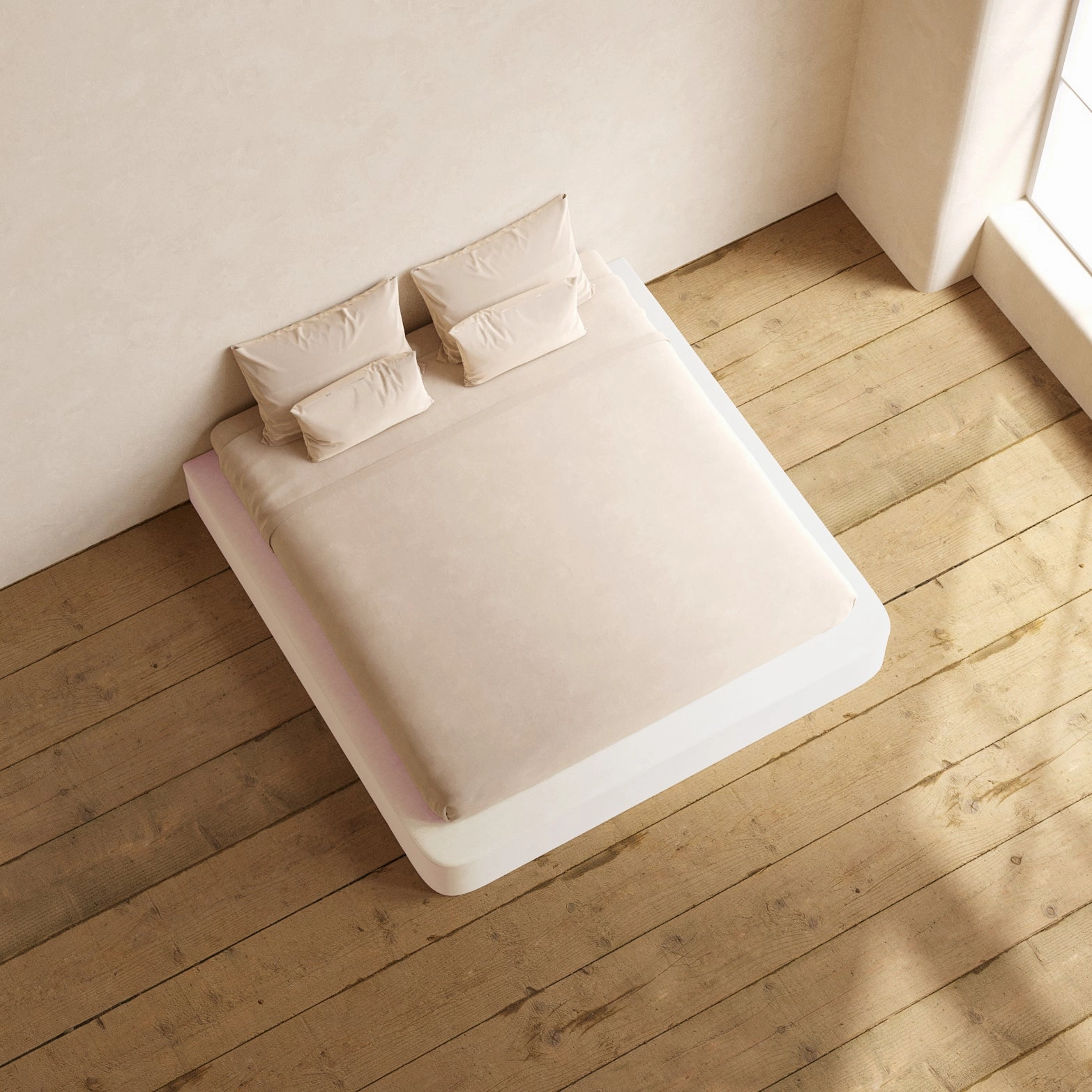 King Upholstered Platform Bed | Mod Velvet in Coco