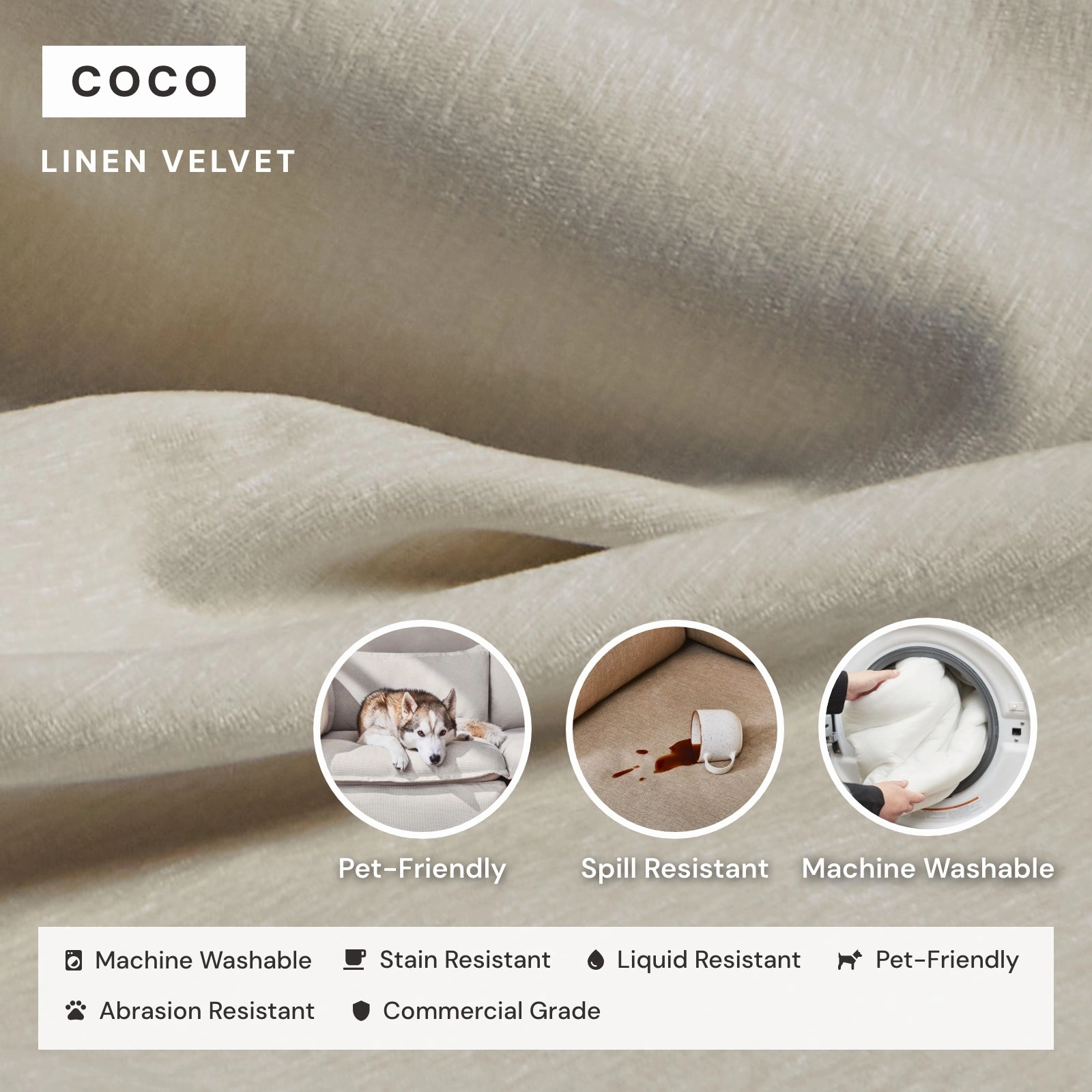 King Upholstered Platform Bed | Mod Velvet in Coco
