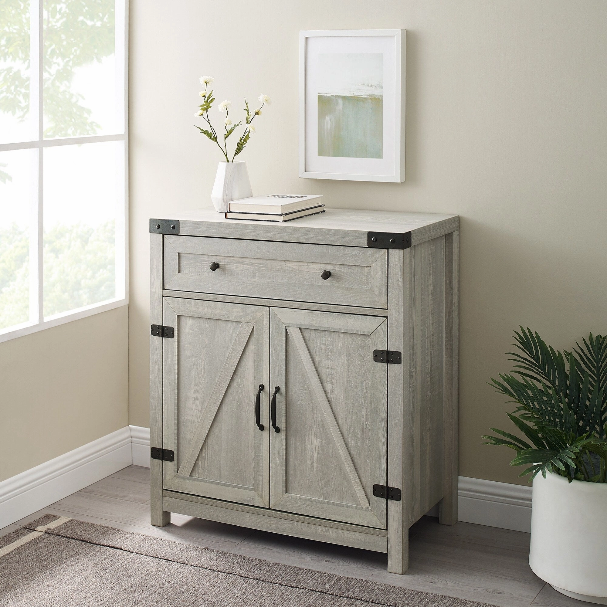 Middlebrook 30-inch Rustic Barn Door Accent Cabinet