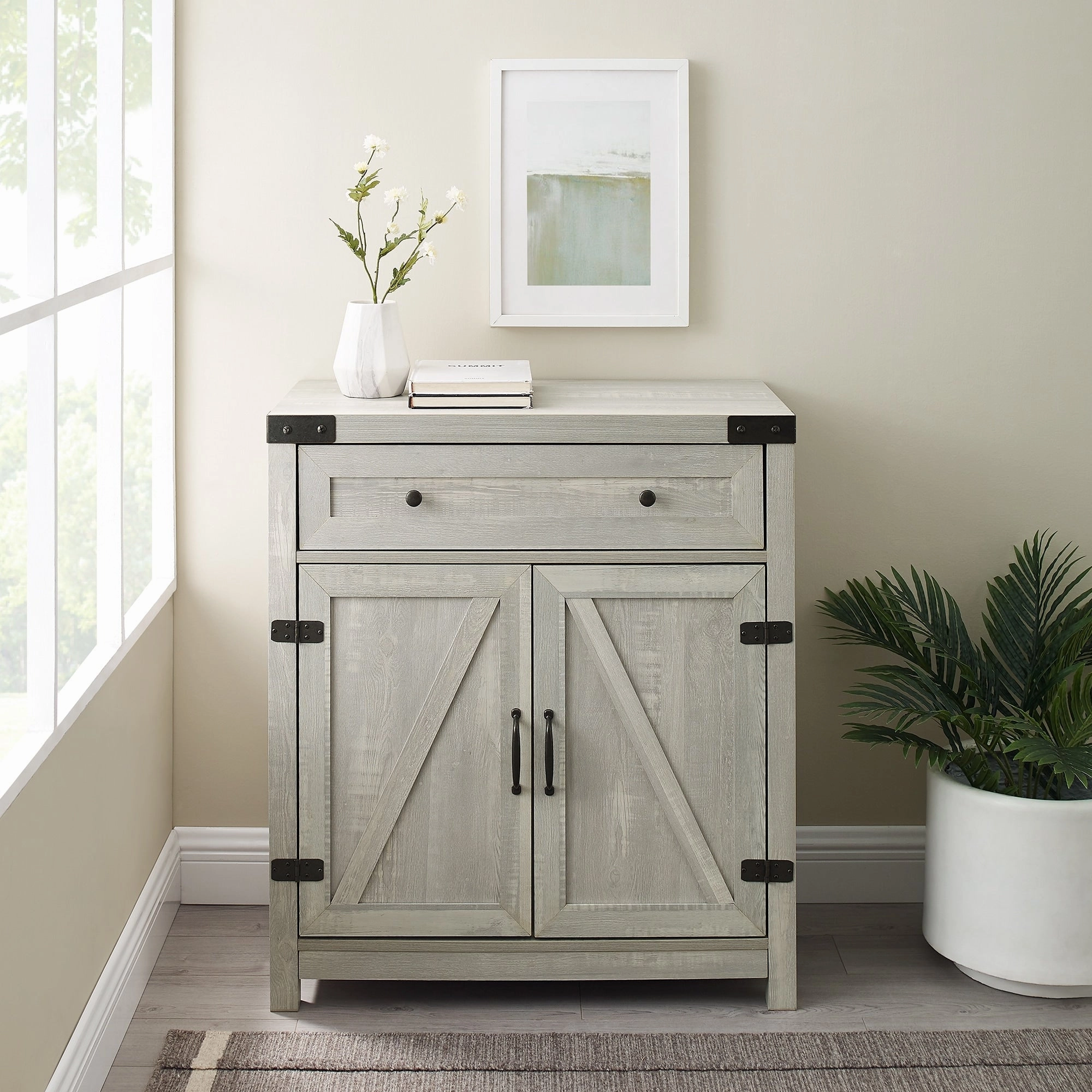 Middlebrook 30-inch Rustic Barn Door Accent Cabinet