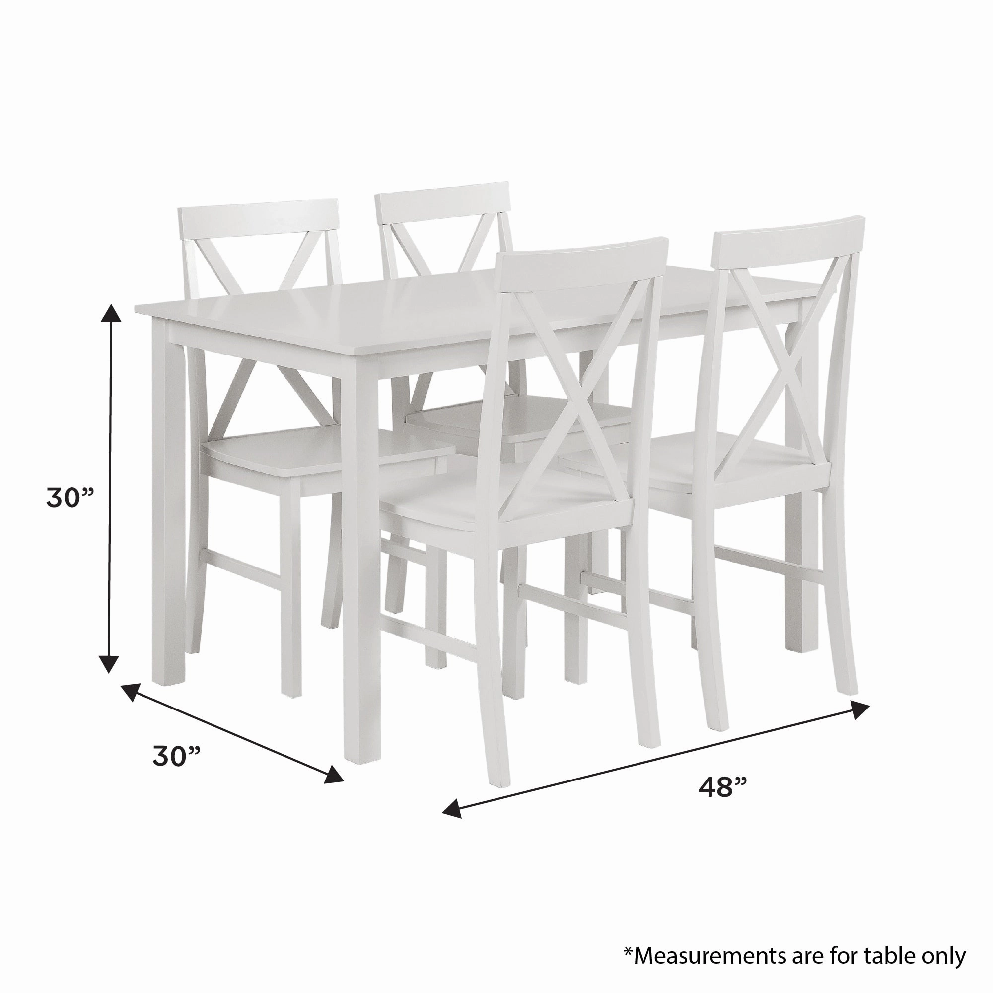 Middlebrook 5-Piece Dining Set with X-Back Side Chairs