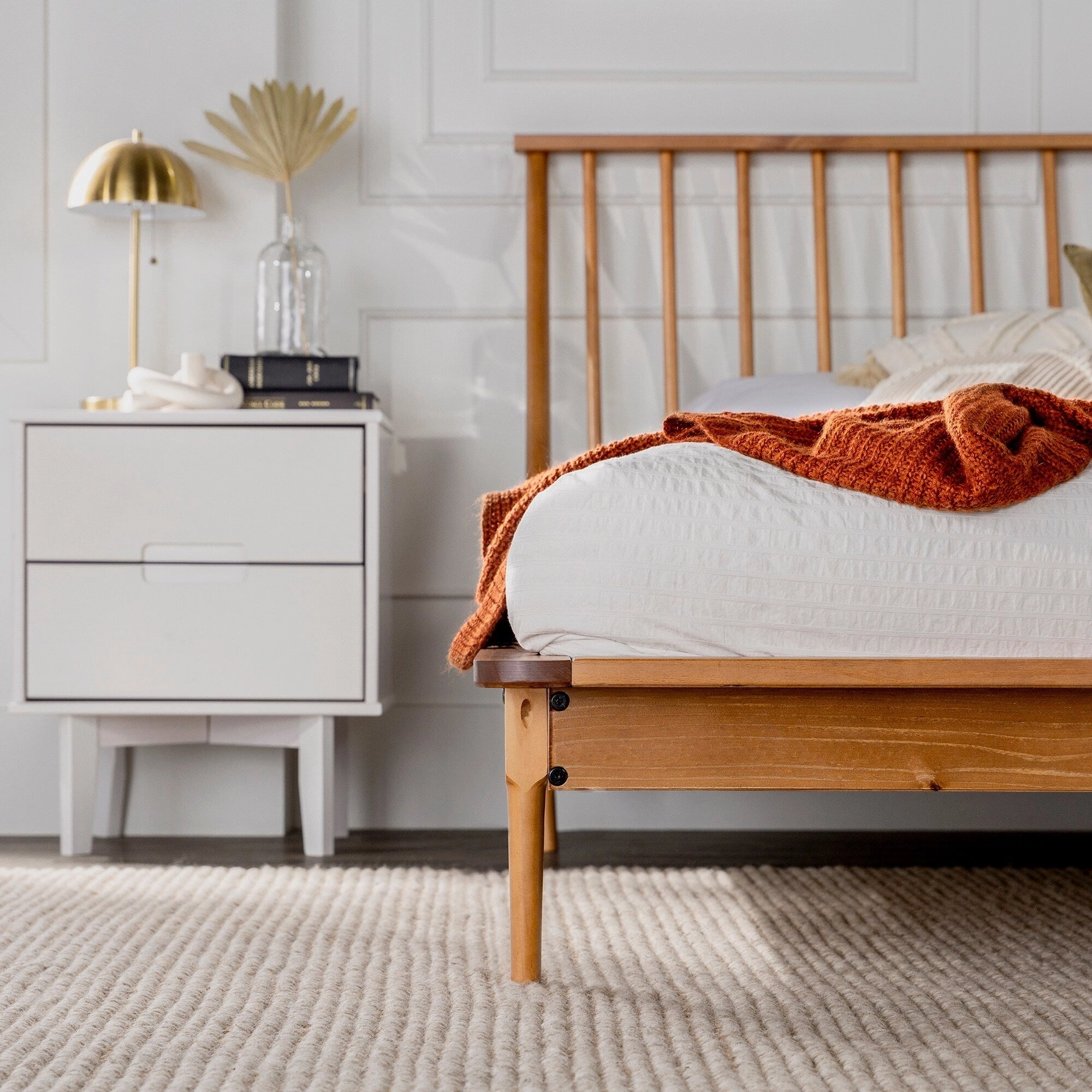 Middlebrook Blaney Solid Wood Spindle Platform Bed