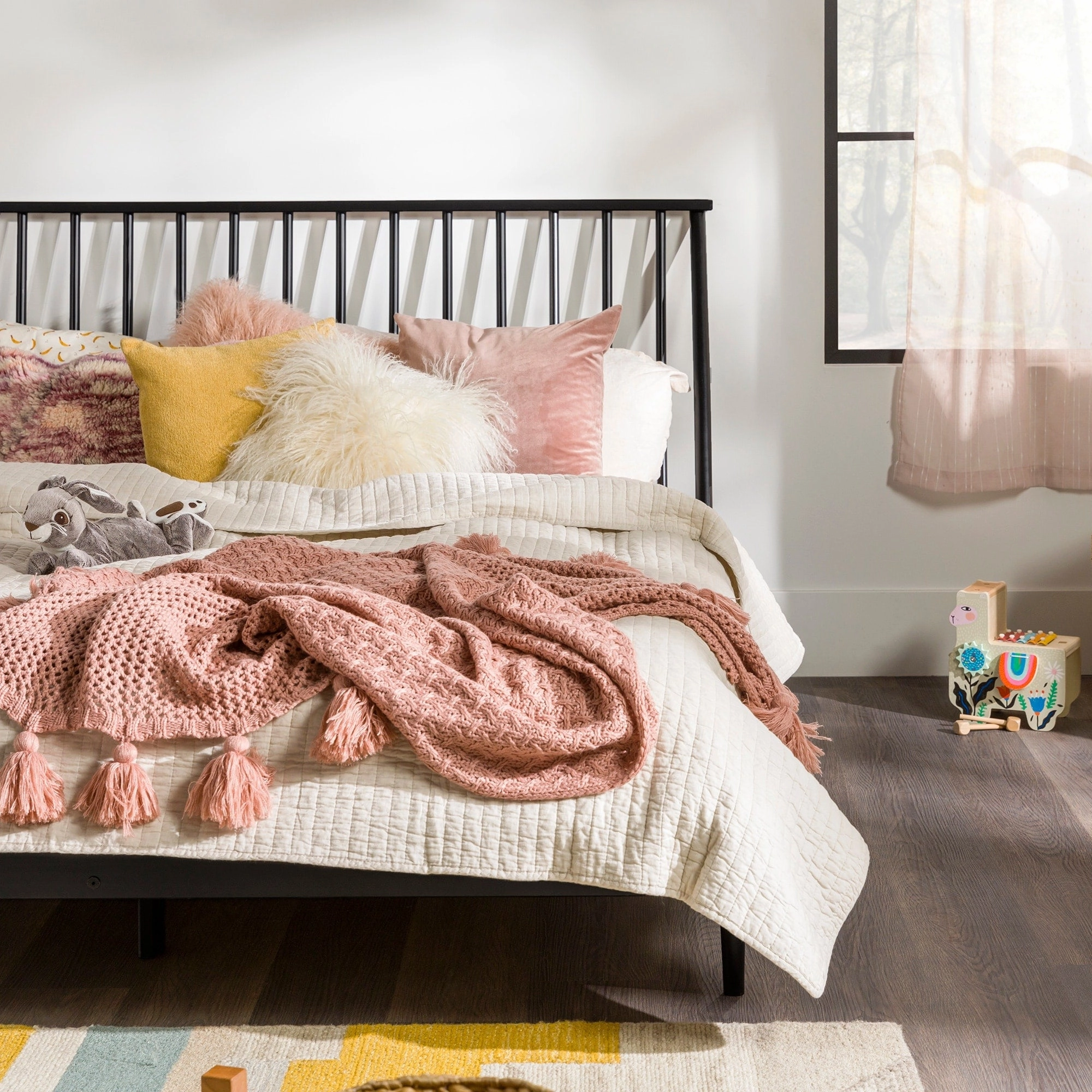 Middlebrook Blaney Solid Wood Spindle Platform Bed