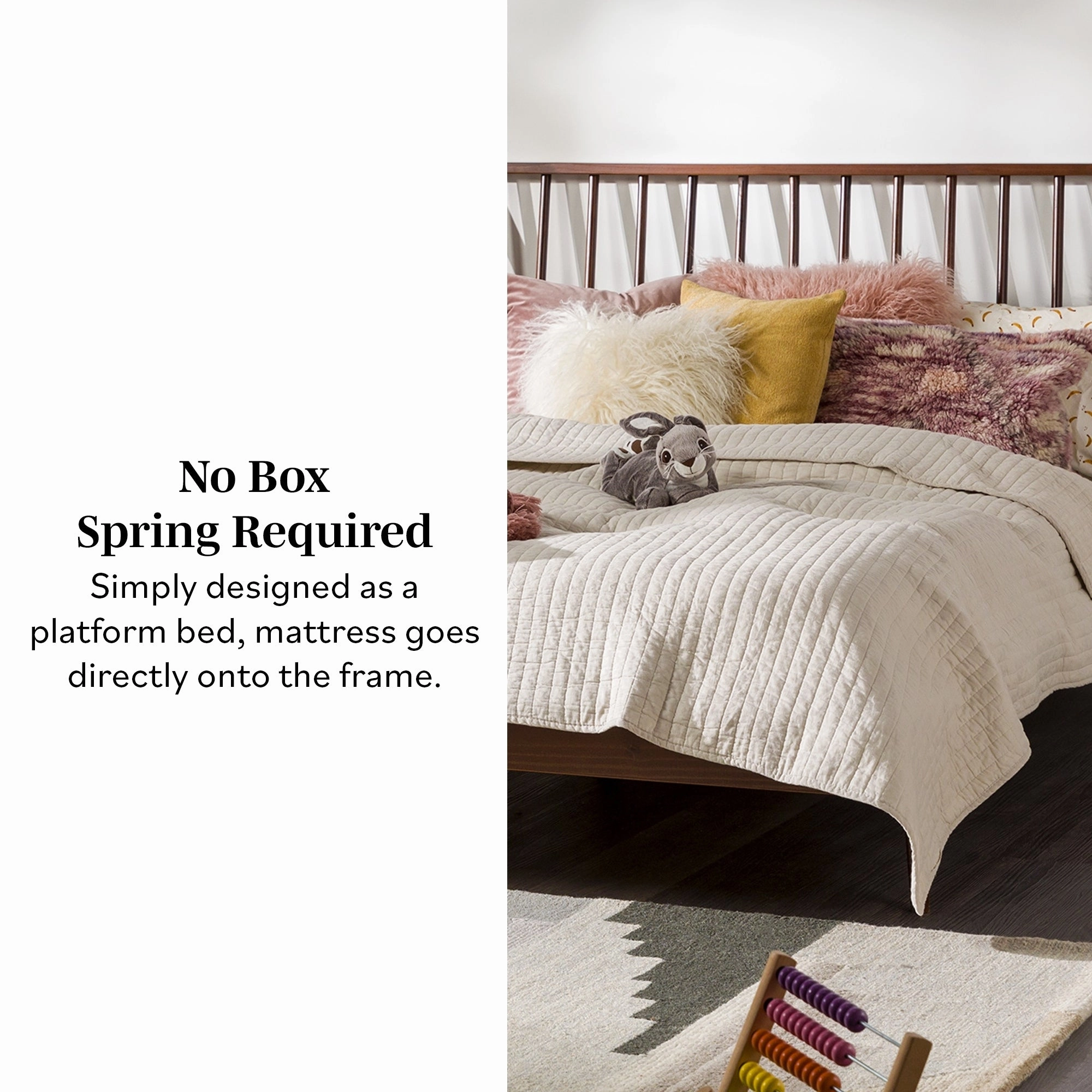 Middlebrook Blaney Solid Wood Spindle Platform Bed