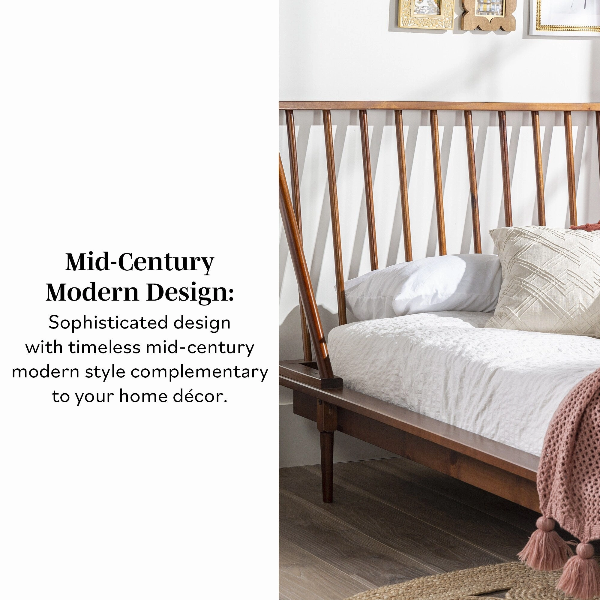 Middlebrook Blaney Solid Wood Spindle Platform Bed