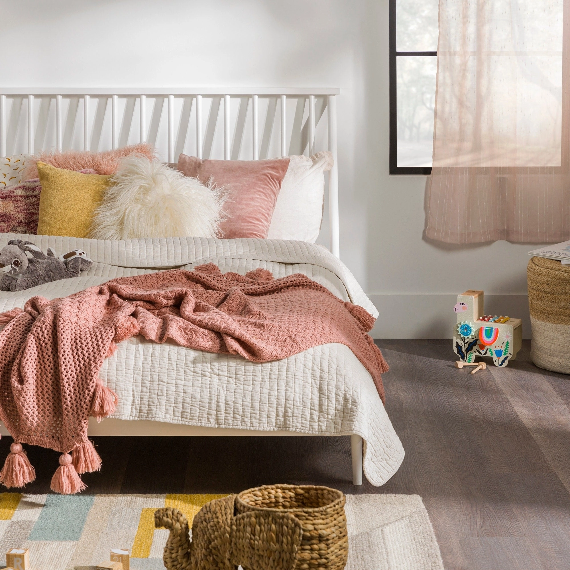 Middlebrook Blaney Solid Wood Spindle Platform Bed